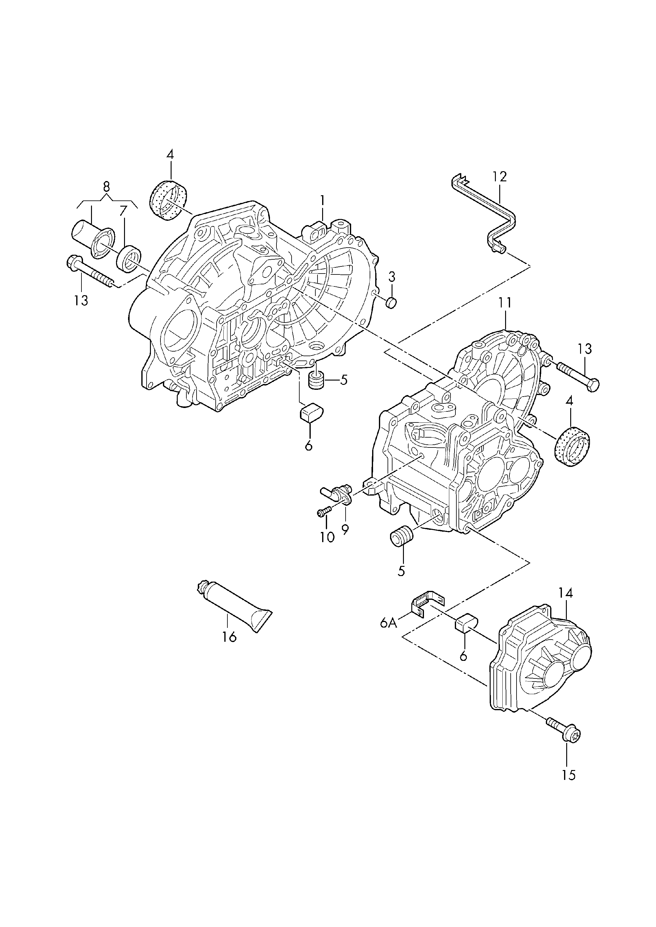 VAG 02A141180A - Virzītājčaula, Sajūgs adetalas.lv