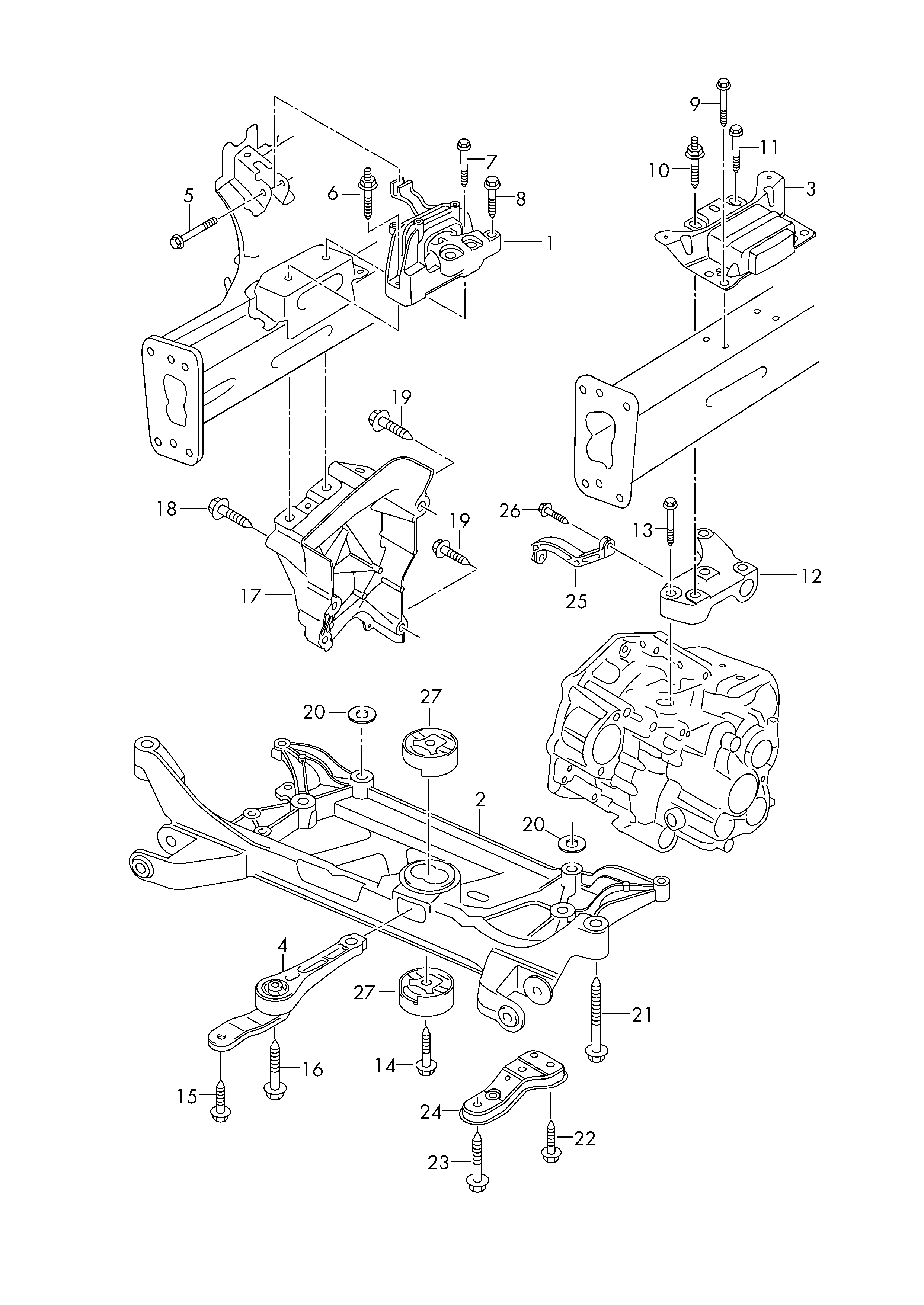 Seat 5Q0 199 855 N - Piekare, Dzinējs adetalas.lv