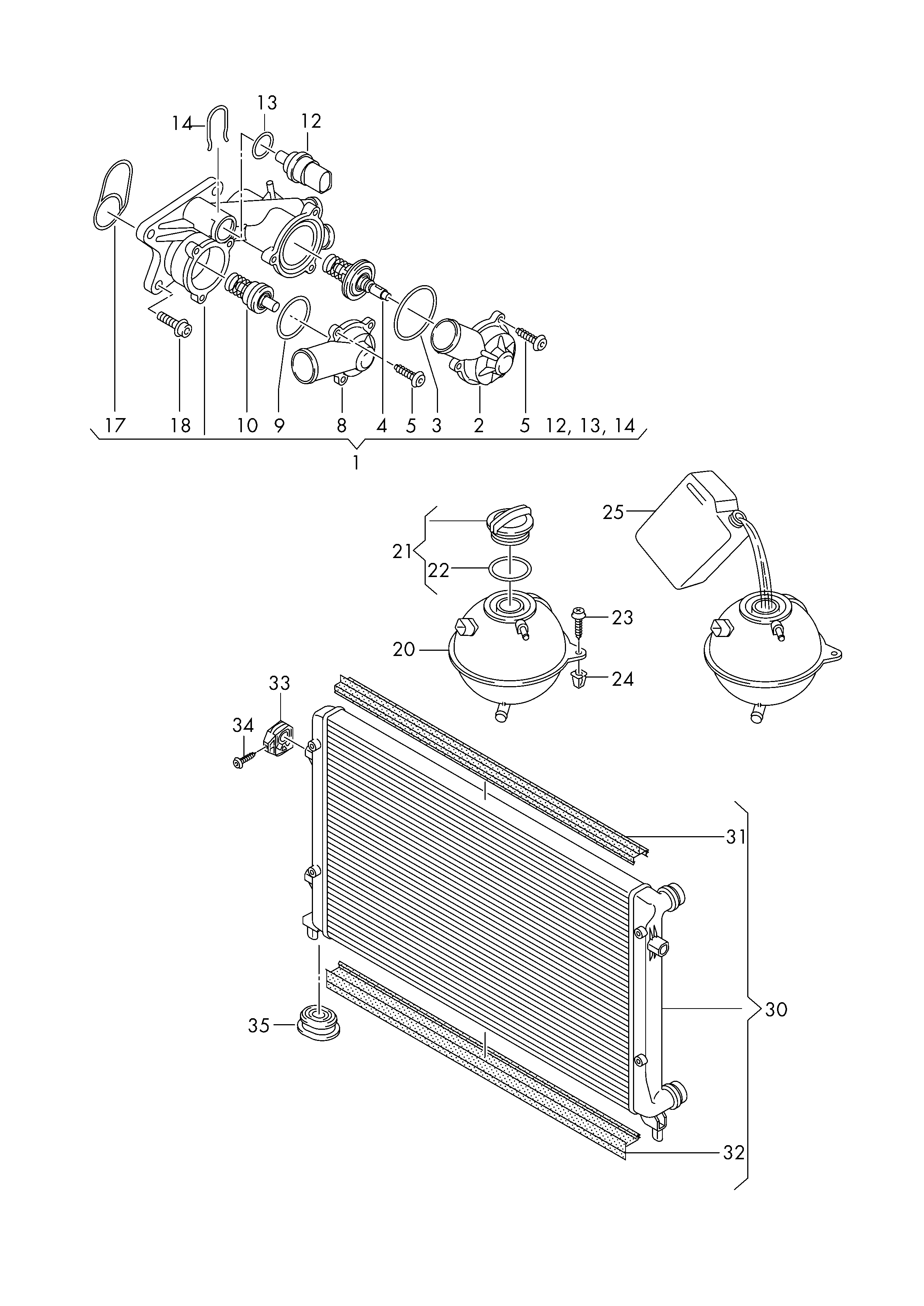 AUDI 032121110B - Termostats, Dzesēšanas šķidrums adetalas.lv