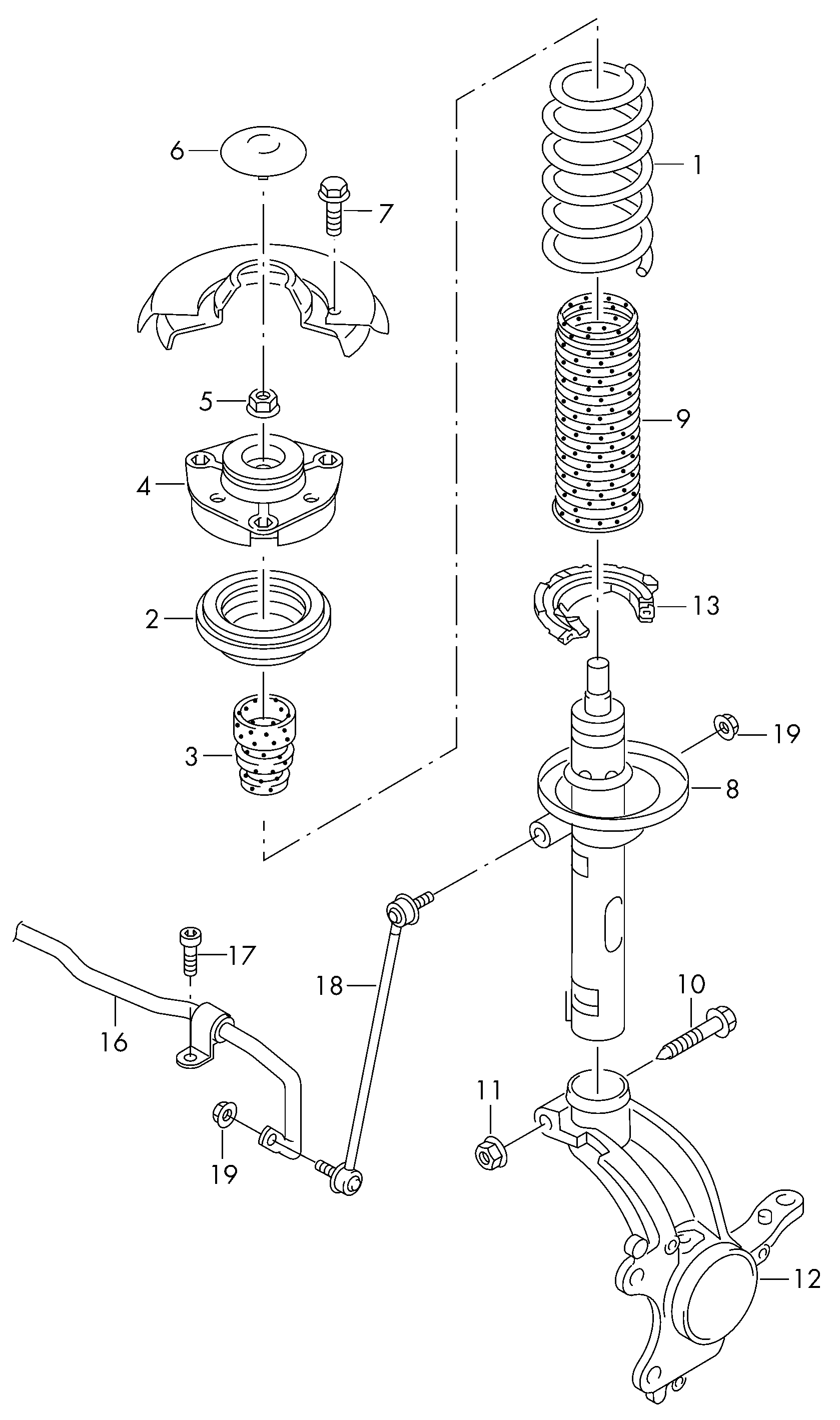 VAG 5Q0 411 315 A - Stiepnis / Atsaite, Stabilizators adetalas.lv