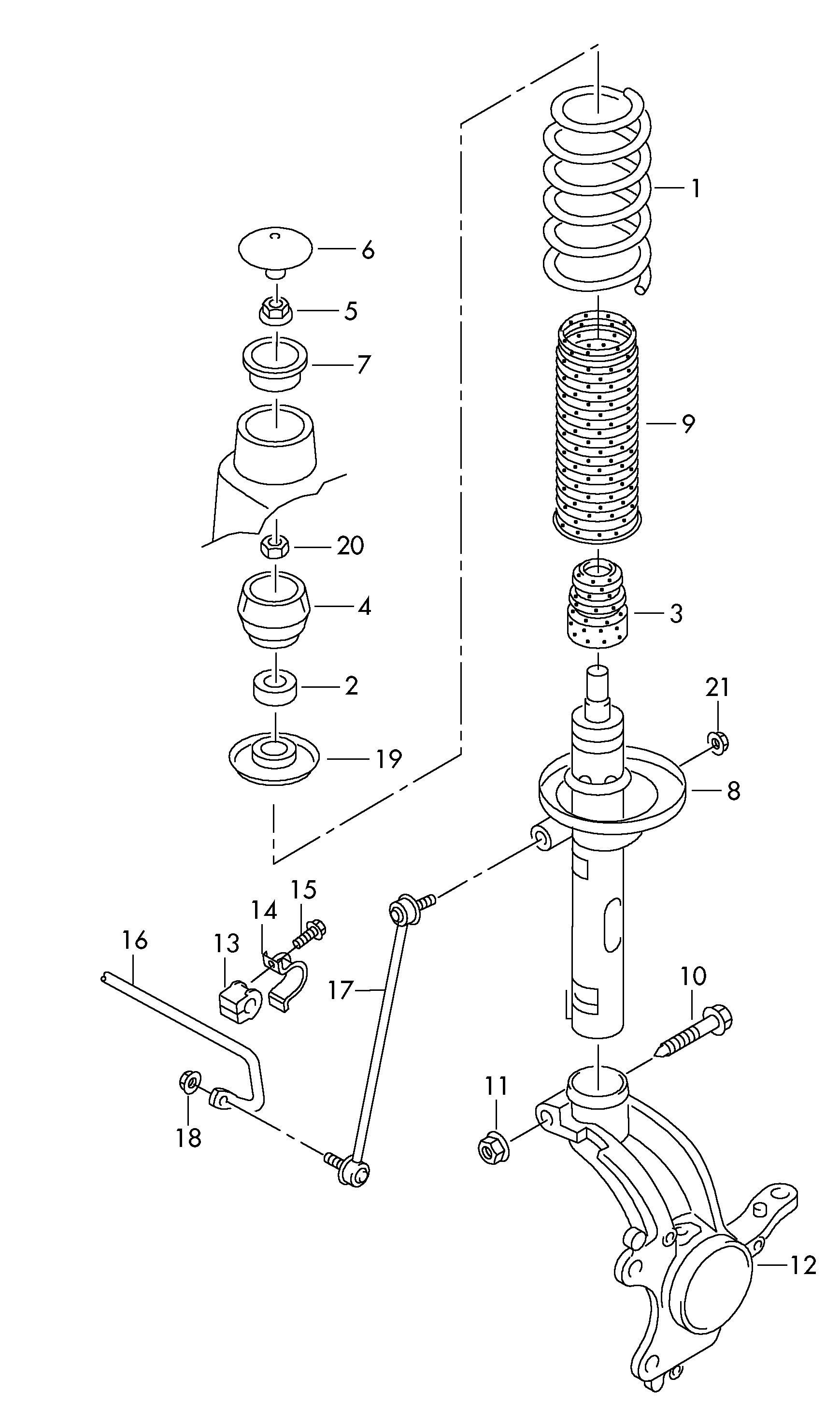 Skoda 6R0 411 315 A - Stiepnis / Atsaite, Stabilizators adetalas.lv