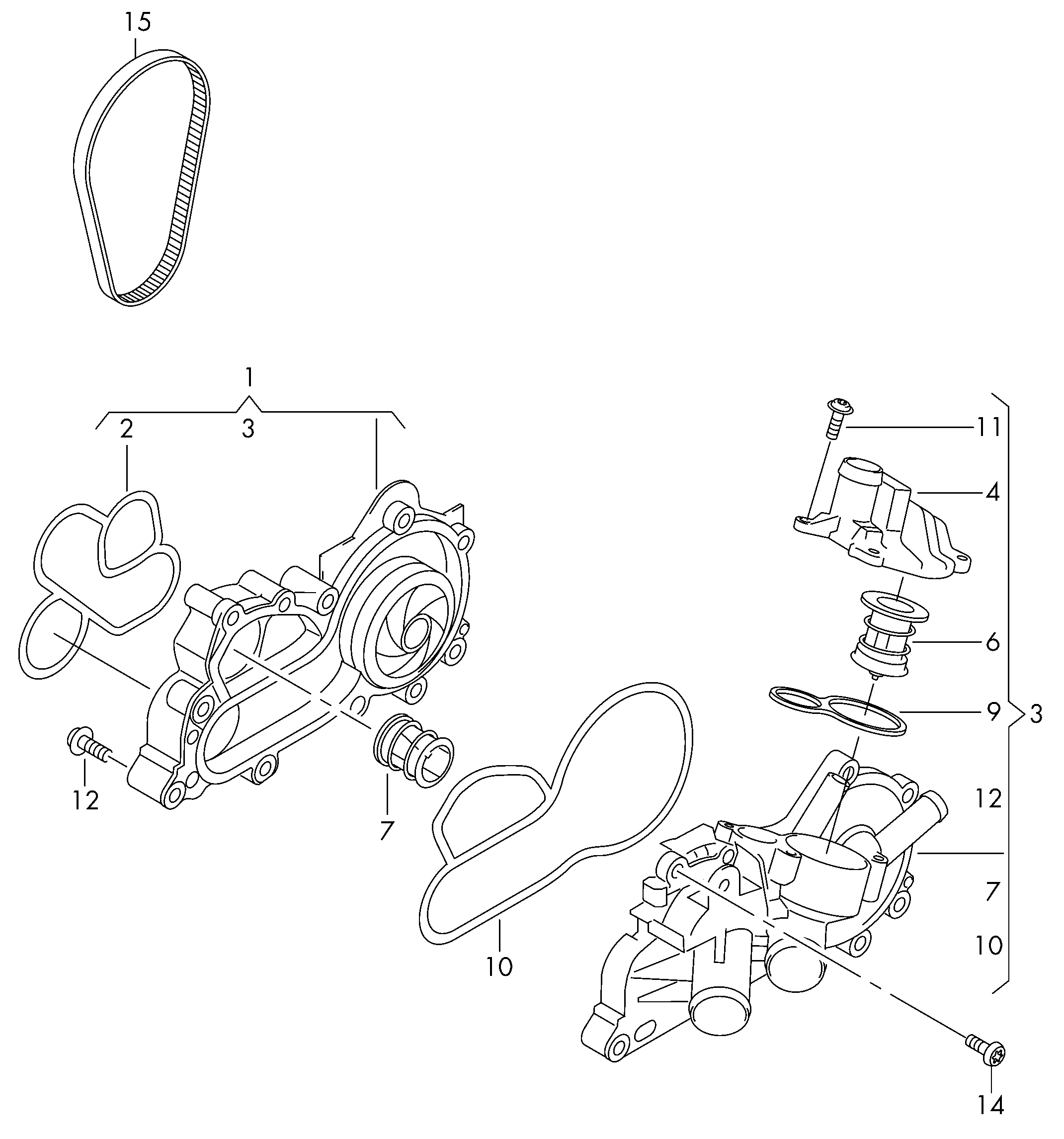 Seat 04E 121 600 BD - Ūdenssūknis adetalas.lv