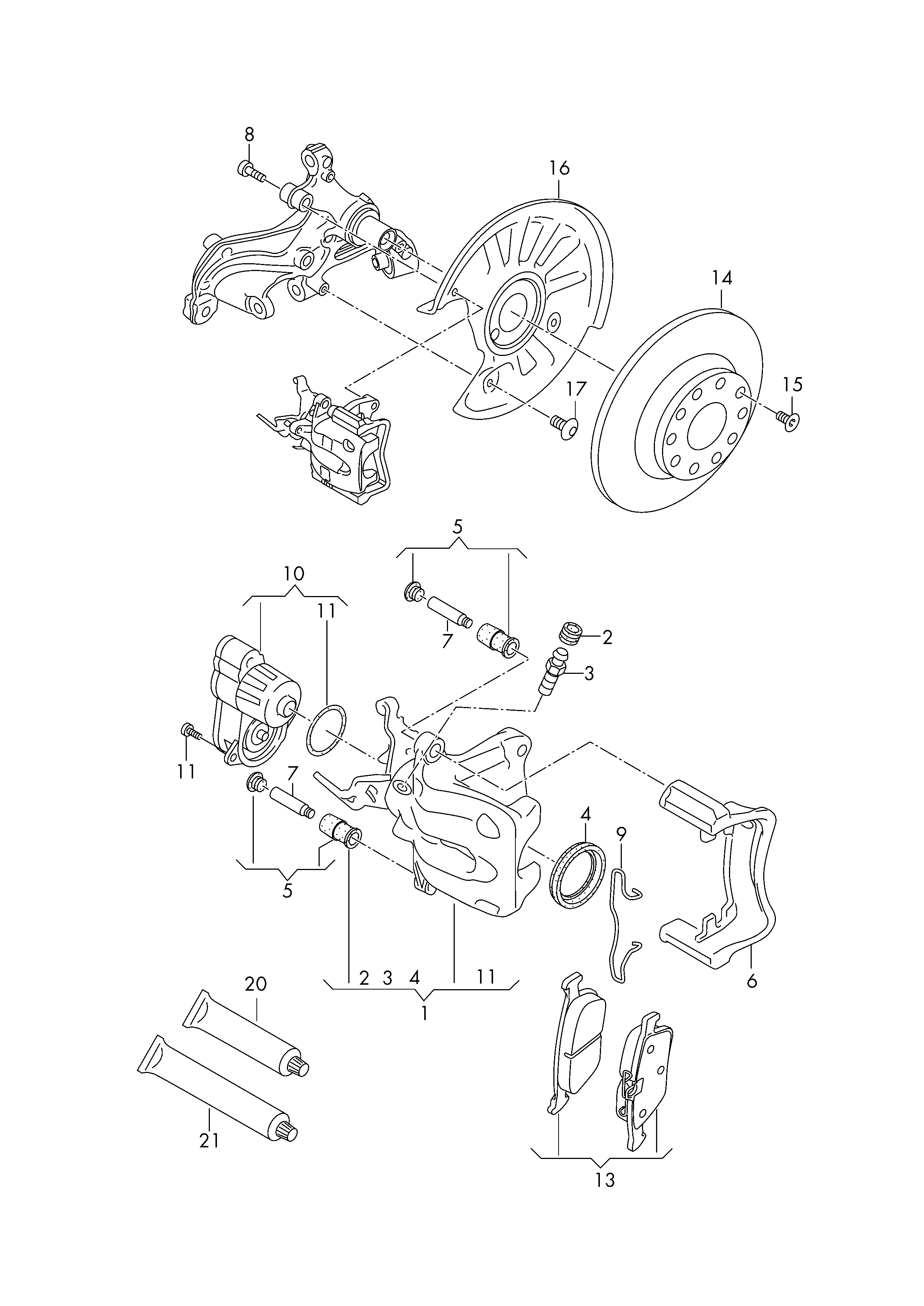 AUDI 5Q0615601E - Bremžu diski adetalas.lv