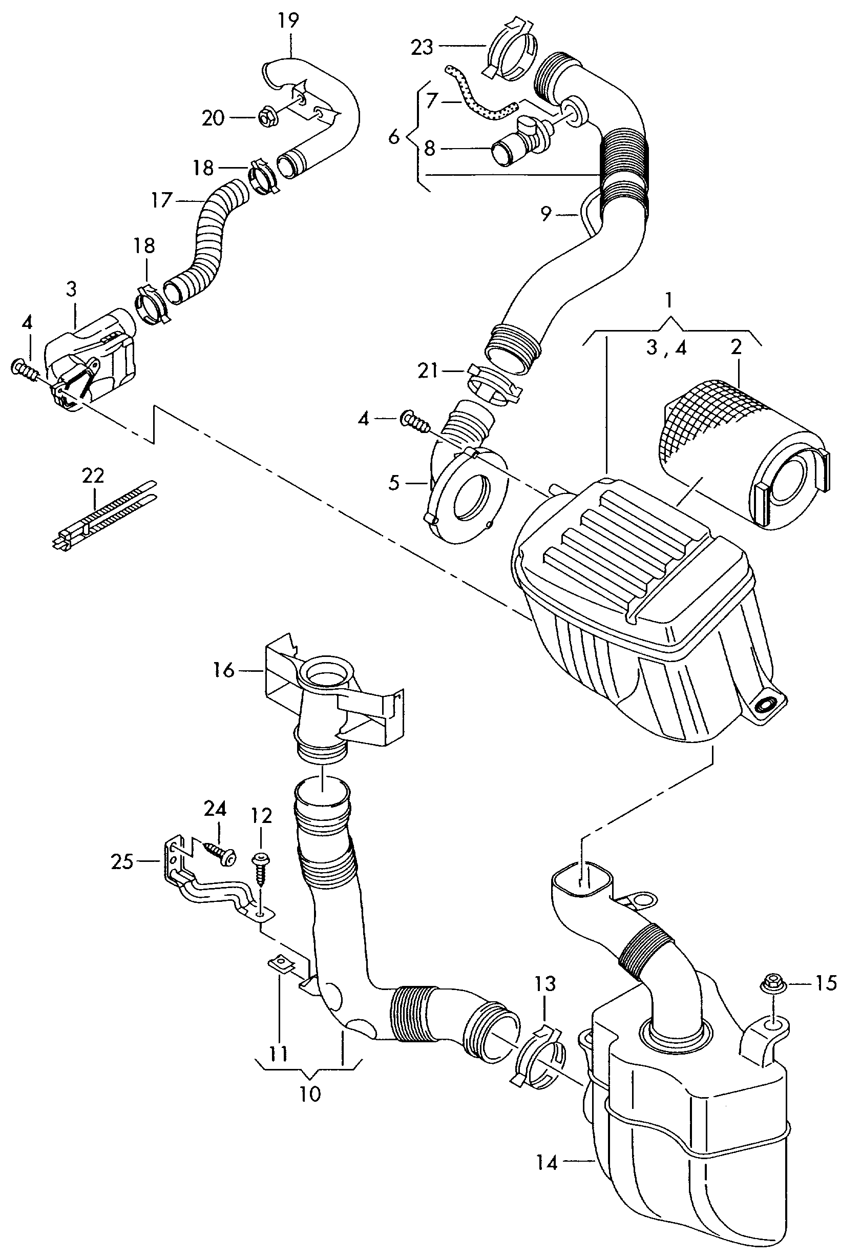 VAG 3C0 129 620 - Gaisa filtrs adetalas.lv