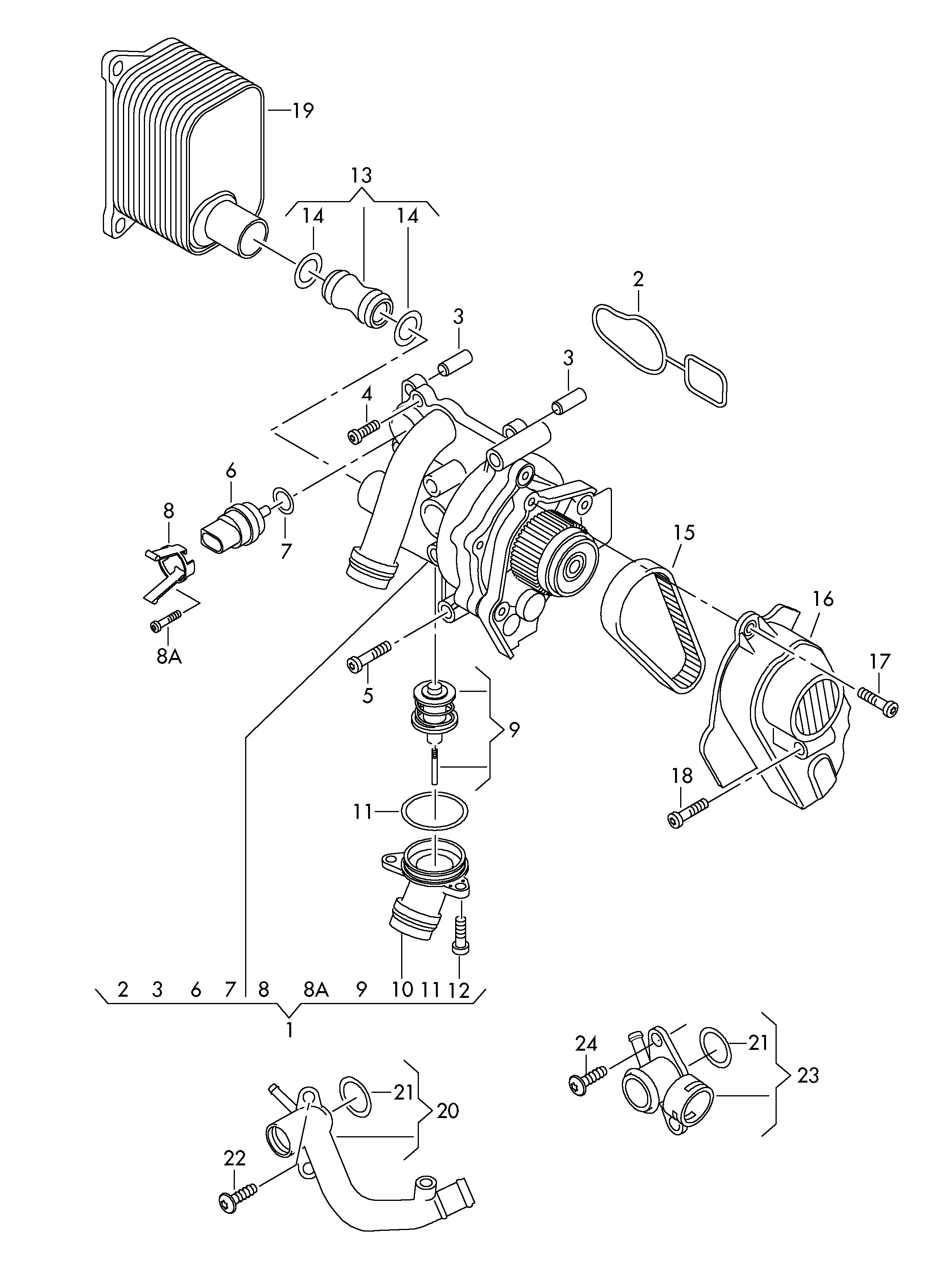 AUDI 06H121026BF - Ūdenssūknis adetalas.lv