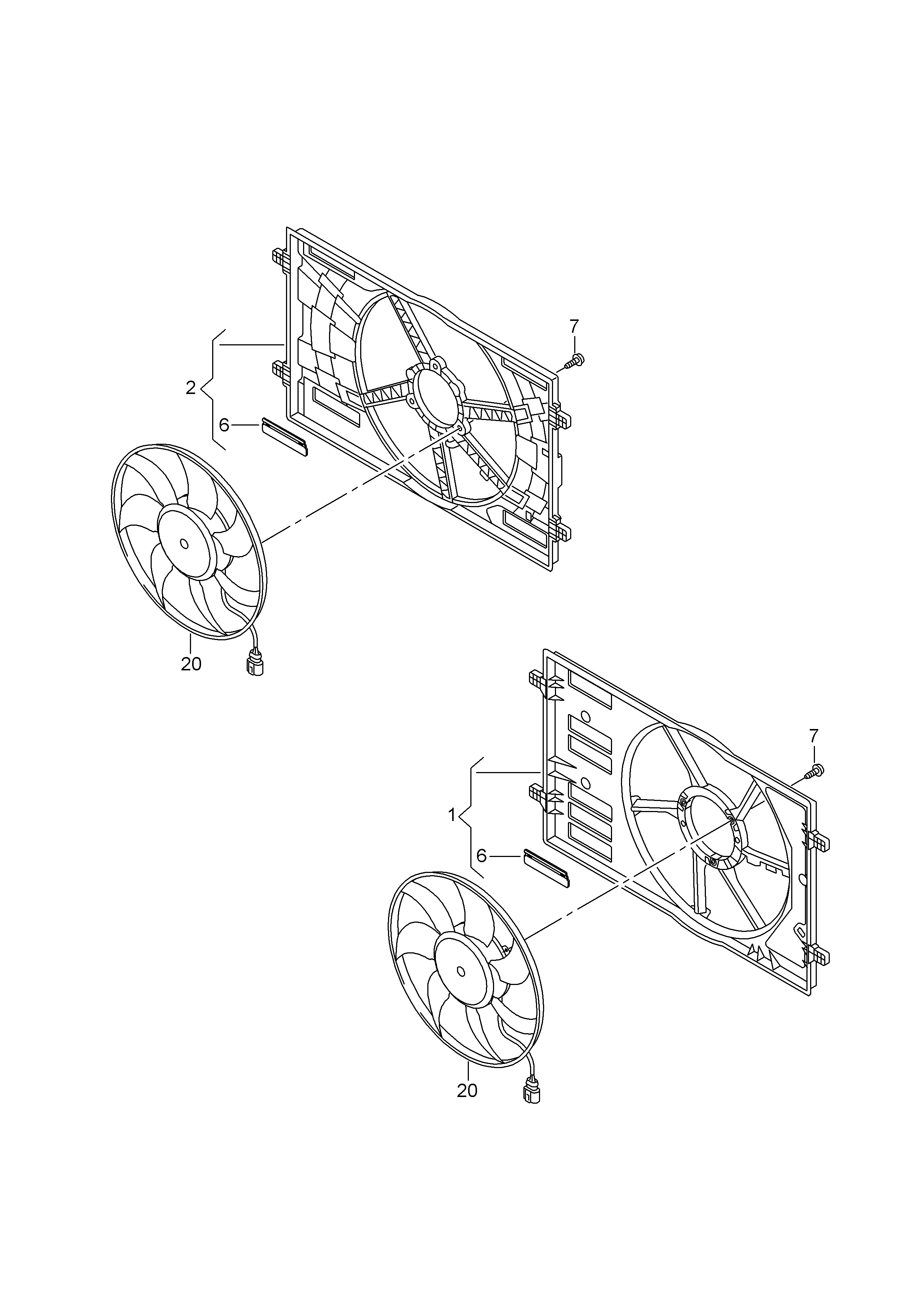 VW 6R0121207 - Kronšteins, Radiatora ventilators adetalas.lv