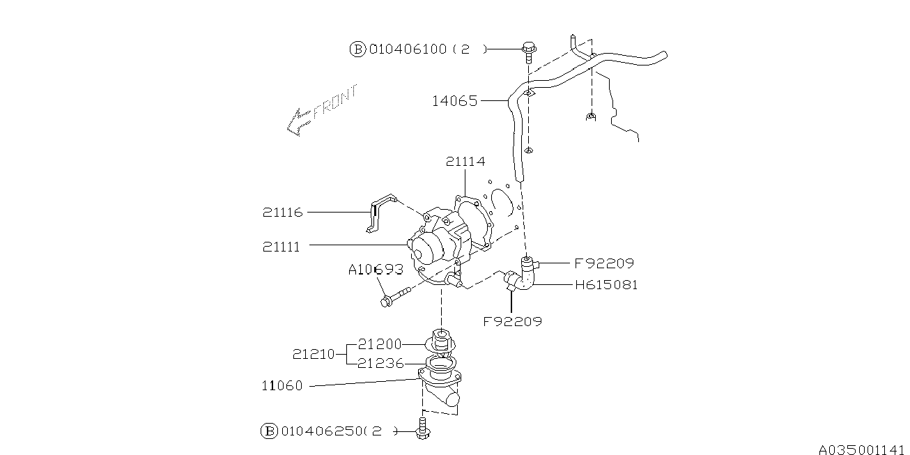 Subaru 21111-AA007 - Ūdenssūknis adetalas.lv