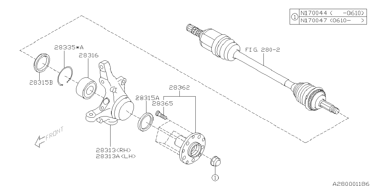 Subaru 28316-AE000 - Riteņa rumbas gultņa komplekts adetalas.lv