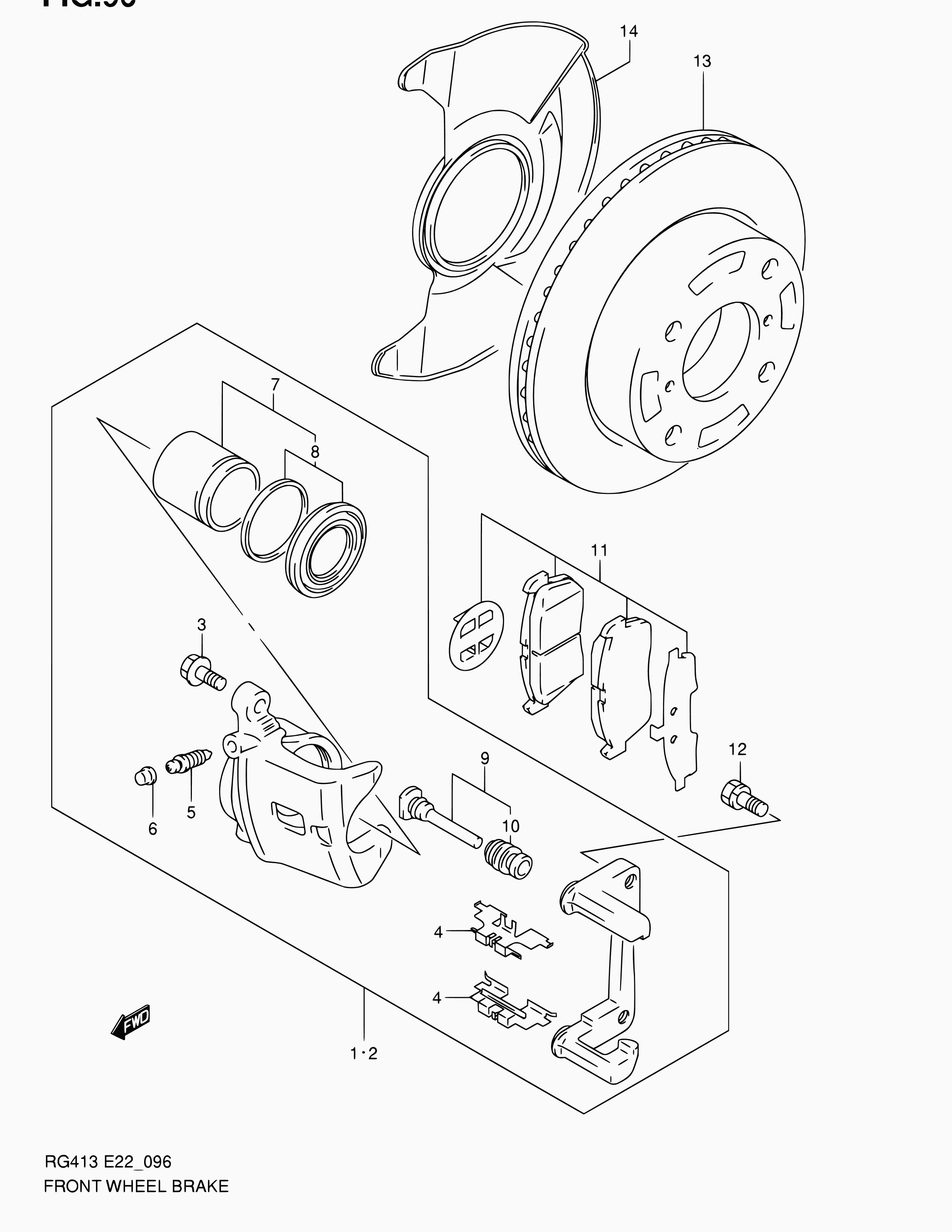 Suzuki 55830-76G00 - Remkomplekts, Bremžu suports adetalas.lv