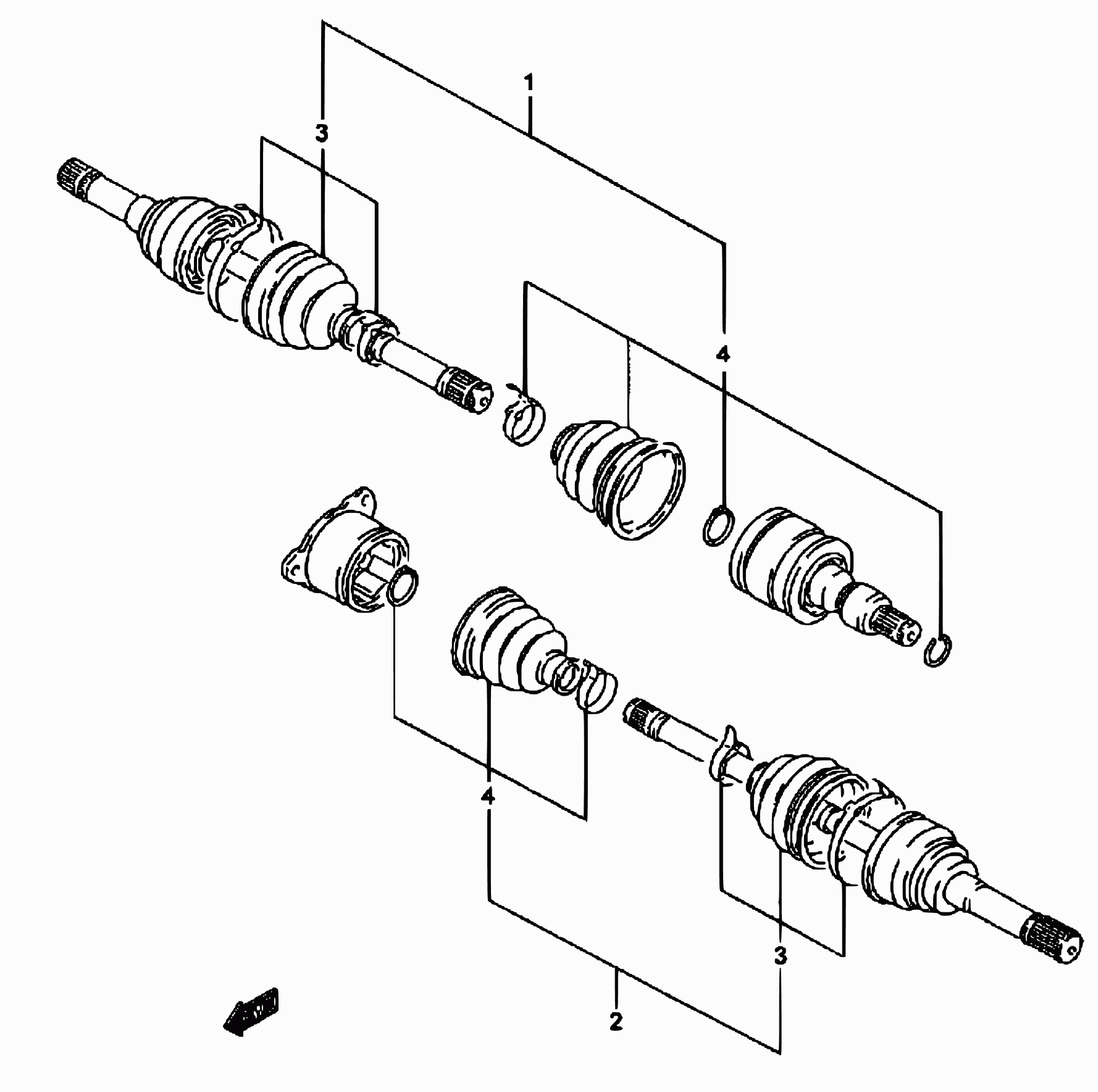 Suzuki 44101-85C20 - Šarnīru komplekts, Piedziņas vārpsta adetalas.lv