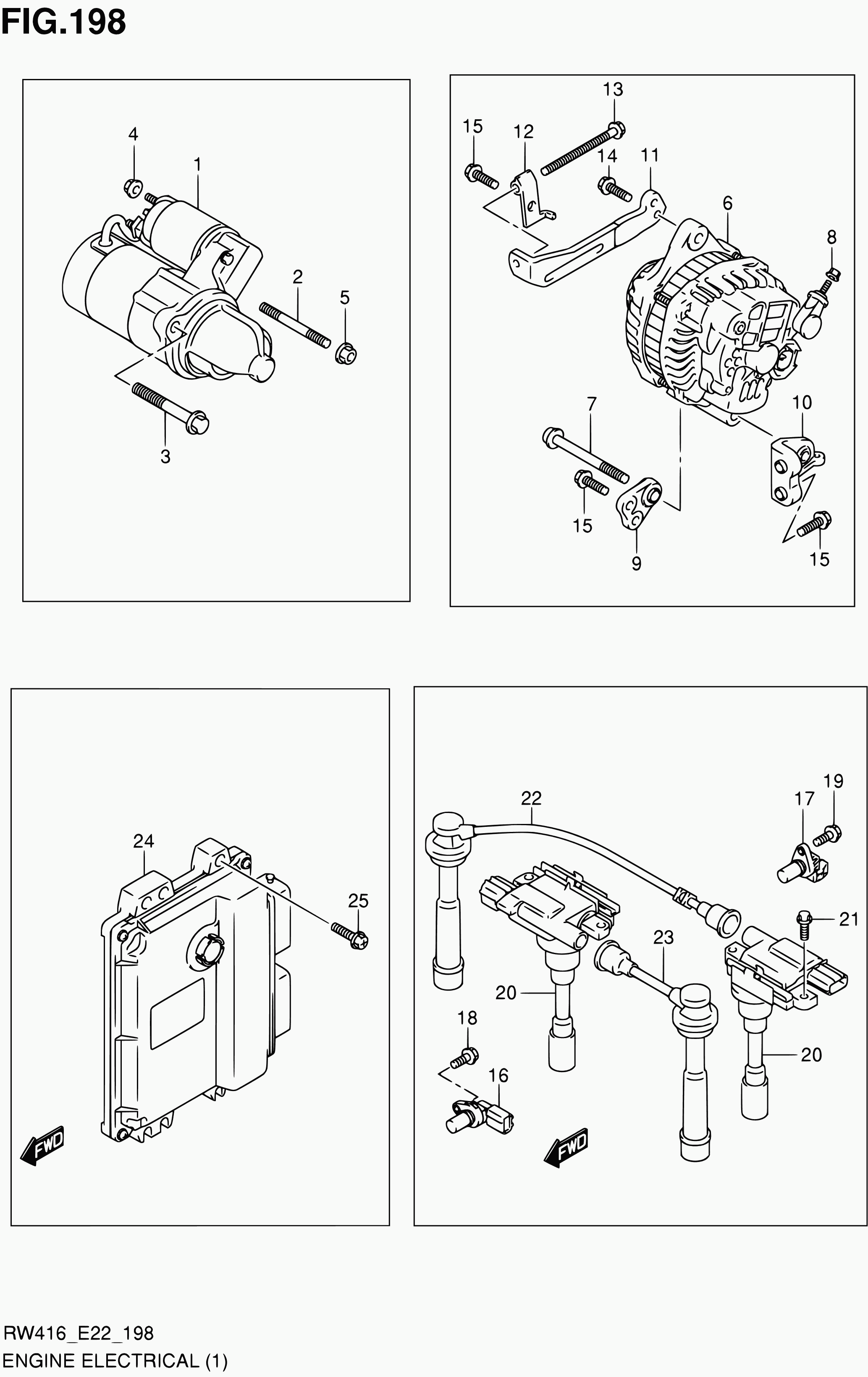 Suzuki 33730-86G00 - Augstsprieguma vadu komplekts adetalas.lv