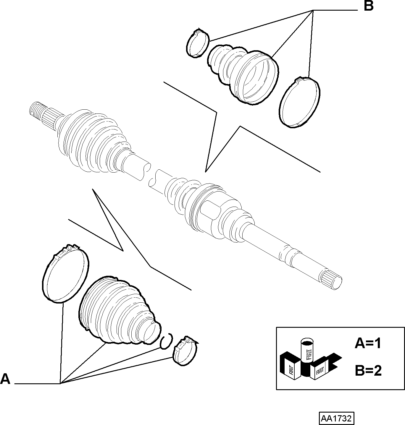 FIAT 9567504880 - Putekļusargs, Piedziņas vārpsta adetalas.lv