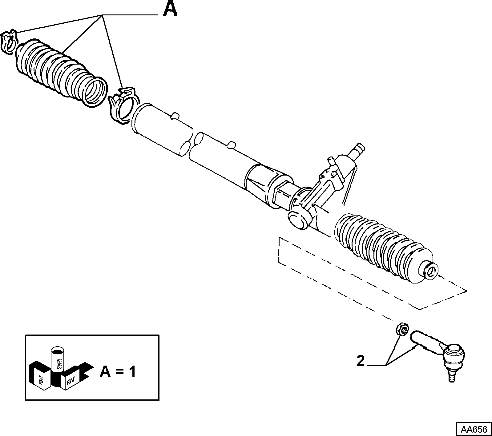 FIAT 77 362 287 - Putekļusargu komplekts, Stūres iekārta adetalas.lv