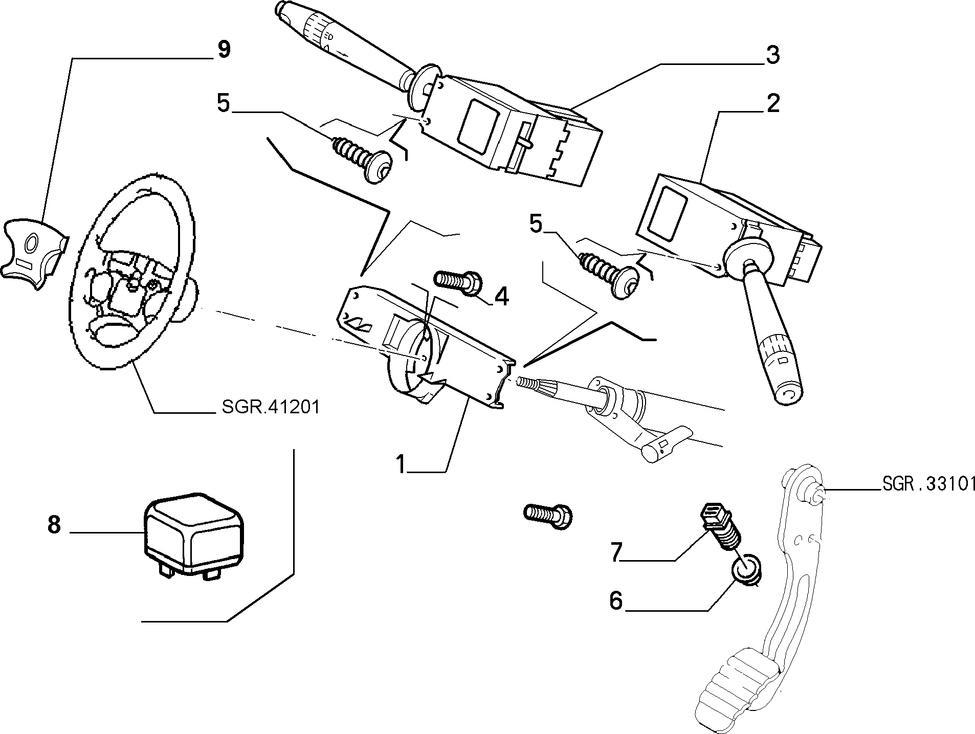 FIAT 9653868380 - Bremžu signāla slēdzis adetalas.lv