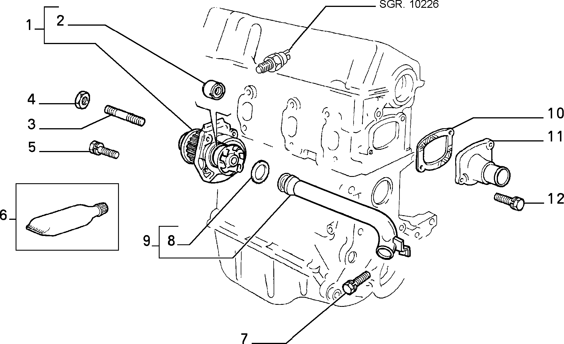 FIAT / LANCIA 55184080 - Ūdenssūknis adetalas.lv