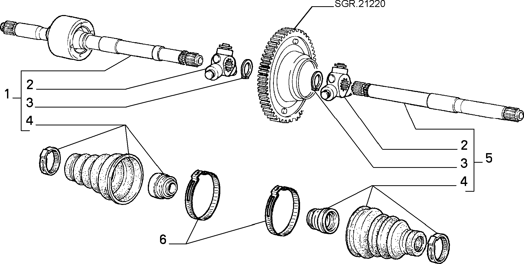 FIAT 46307644 - Putekļusargs, Piedziņas vārpsta adetalas.lv