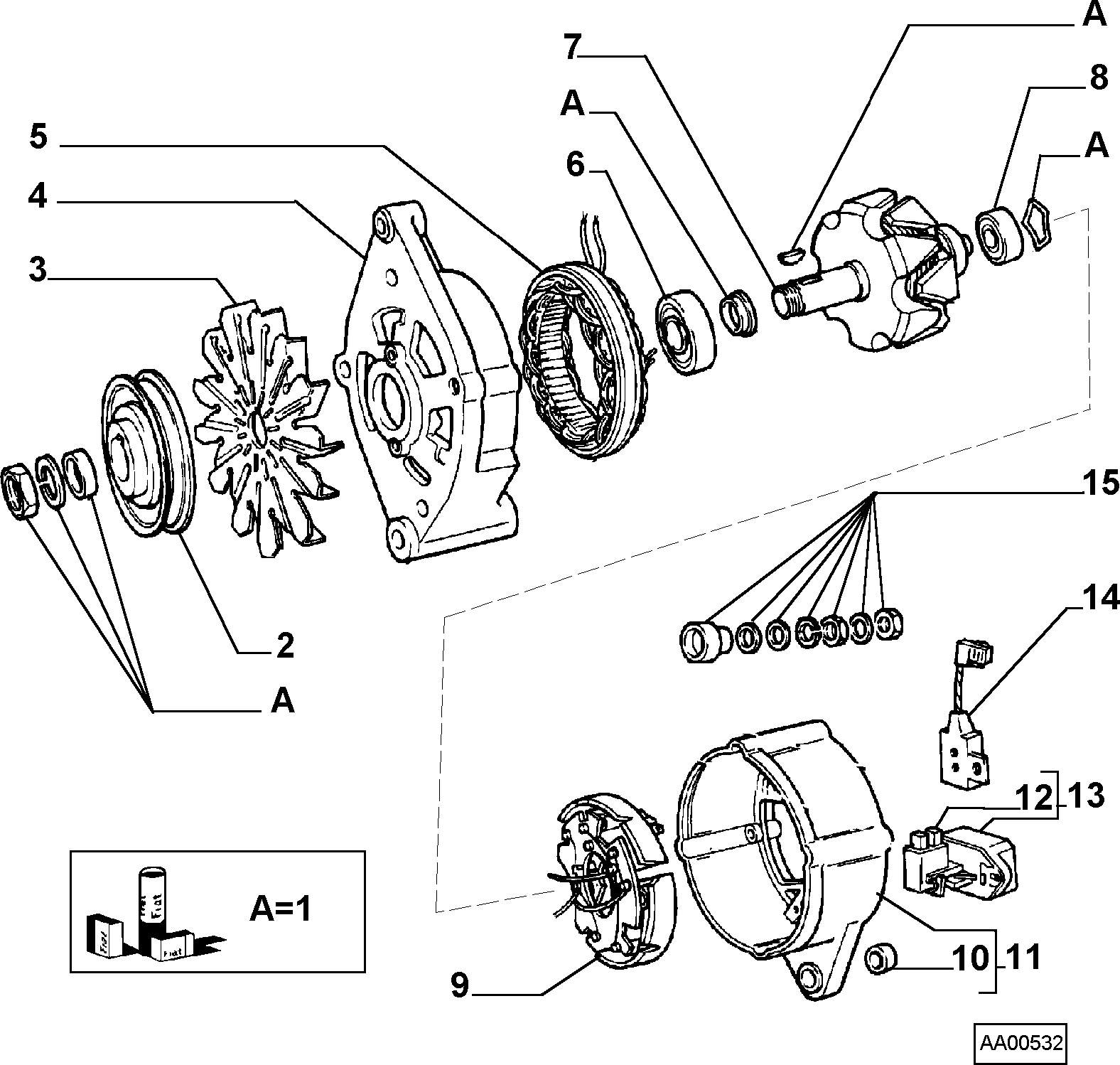 FIAT 9934738 - Taisngriezis, Ģenerators adetalas.lv