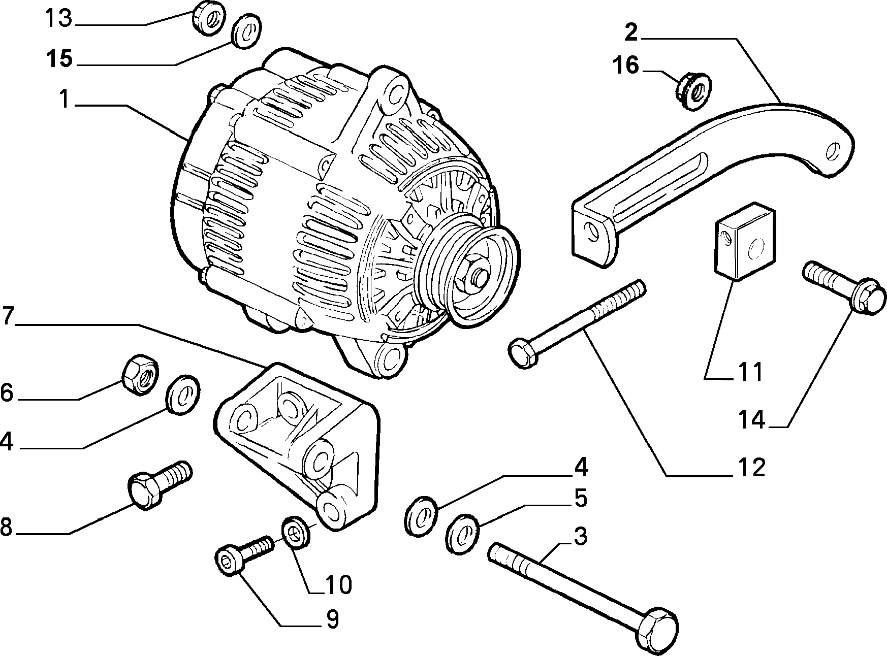 Alfarome/Fiat/Lanci 98490185 - Ģenerators adetalas.lv