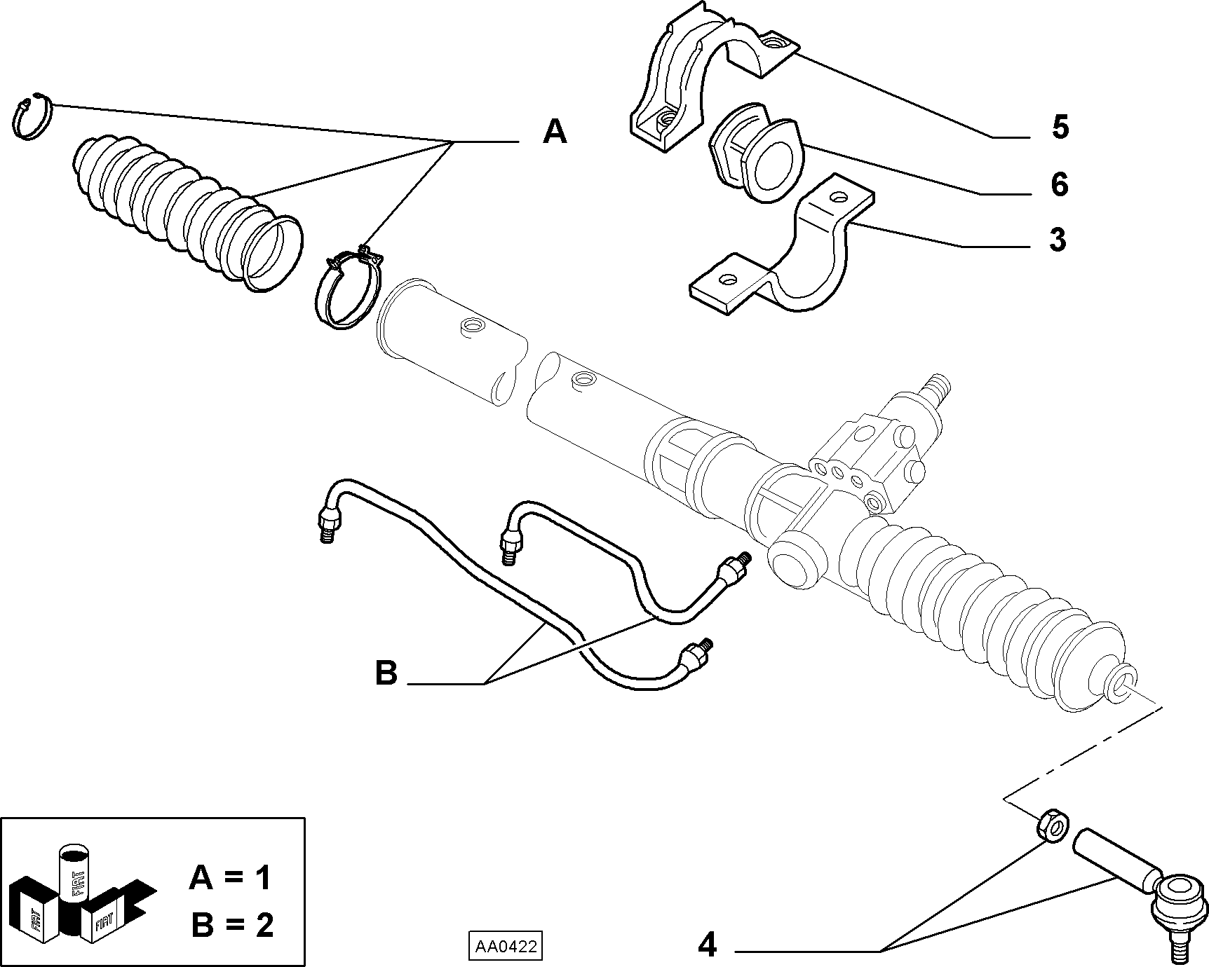 Alfarome/Fiat/Lanci 1306716080 - Stūres šķērsstiepņa uzgalis adetalas.lv