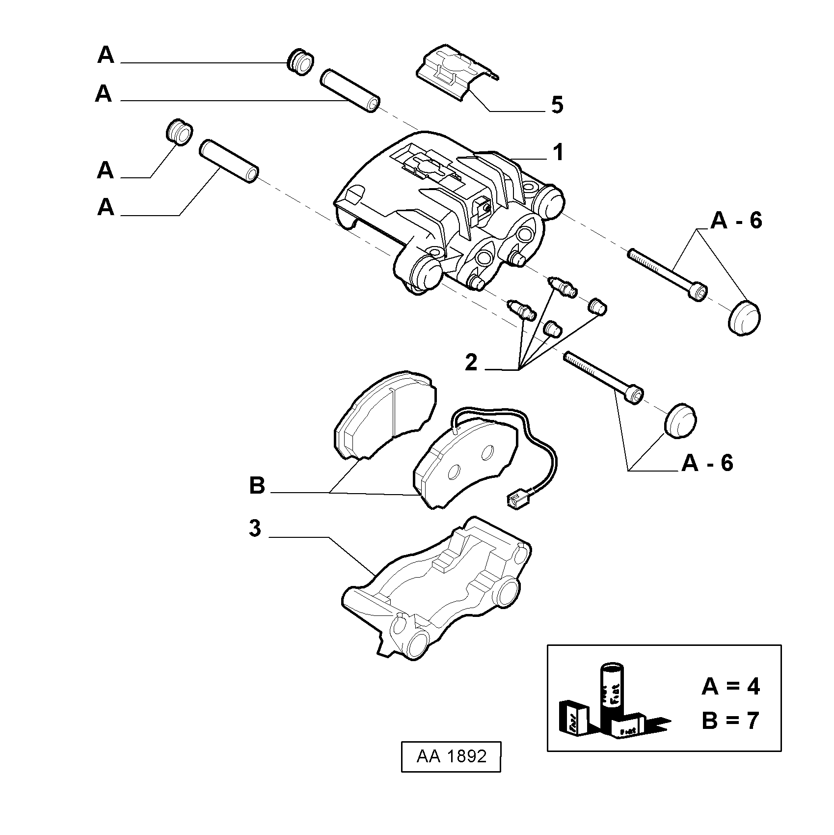 Alfarome/Fiat/Lanci 71772525 - Bremžu uzliku kompl., Disku bremzes adetalas.lv