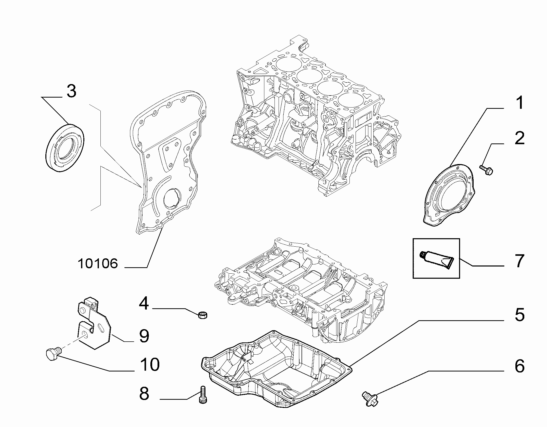 FORD 9659901780 - Vārpstas blīvgredzens, Kloķvārpsta adetalas.lv