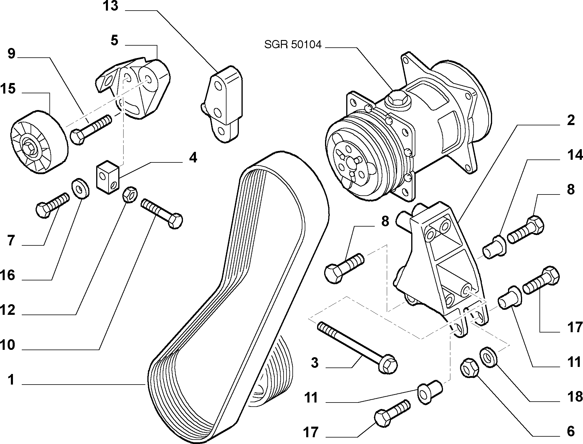 FIAT 504084453 - Parazīt / Vadrullītis, Ķīļrievu siksna adetalas.lv