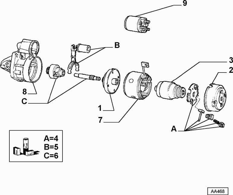 FIAT 9948135 - Zobrats, Starteris adetalas.lv