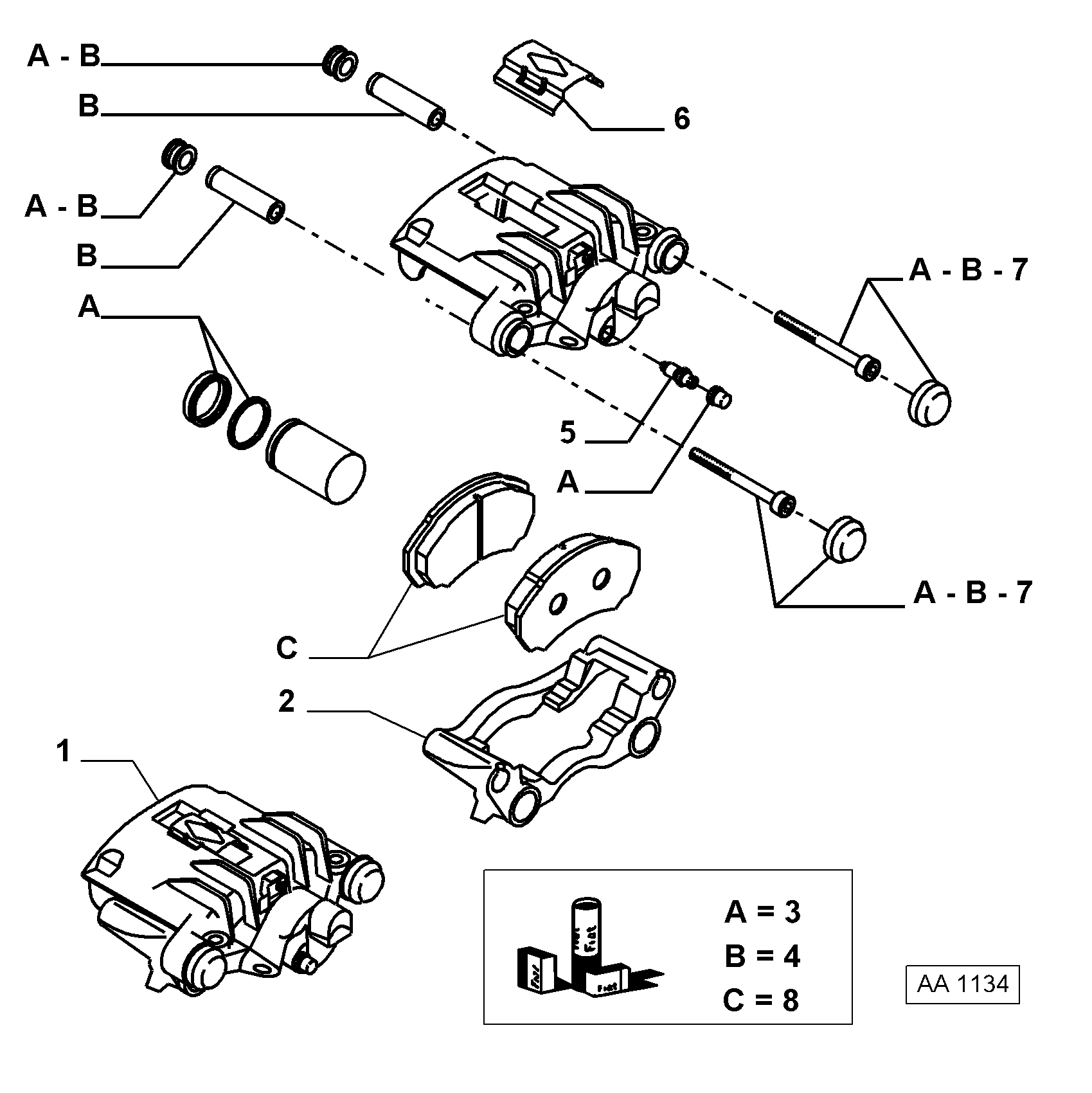 FIAT 71752985 - Bremžu uzliku kompl., Disku bremzes adetalas.lv