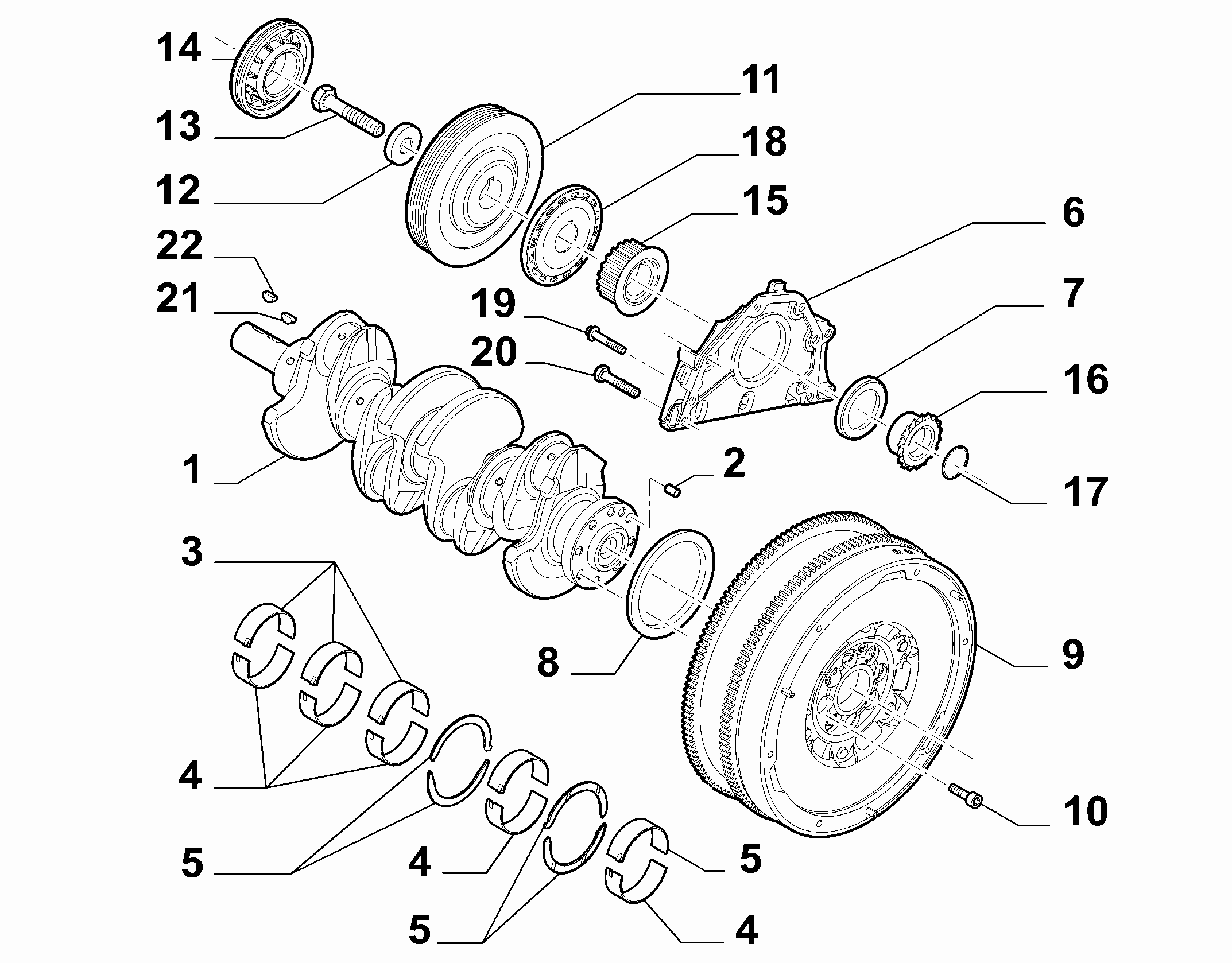 FIAT 9652083980 - Skrūvju komplekts, Spararats adetalas.lv