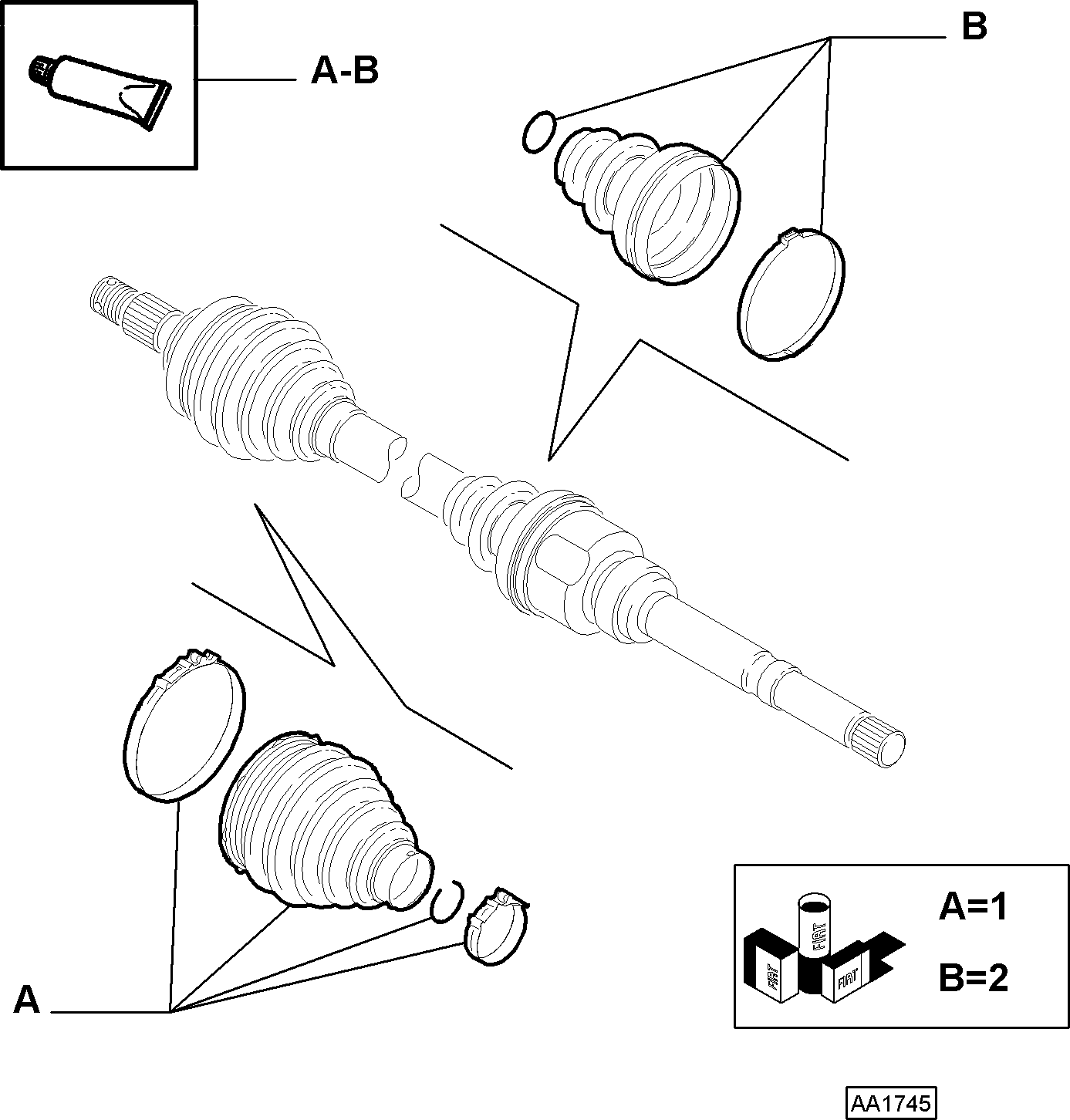 FIAT 1610816380 - Putekļusargs, Piedziņas vārpsta adetalas.lv