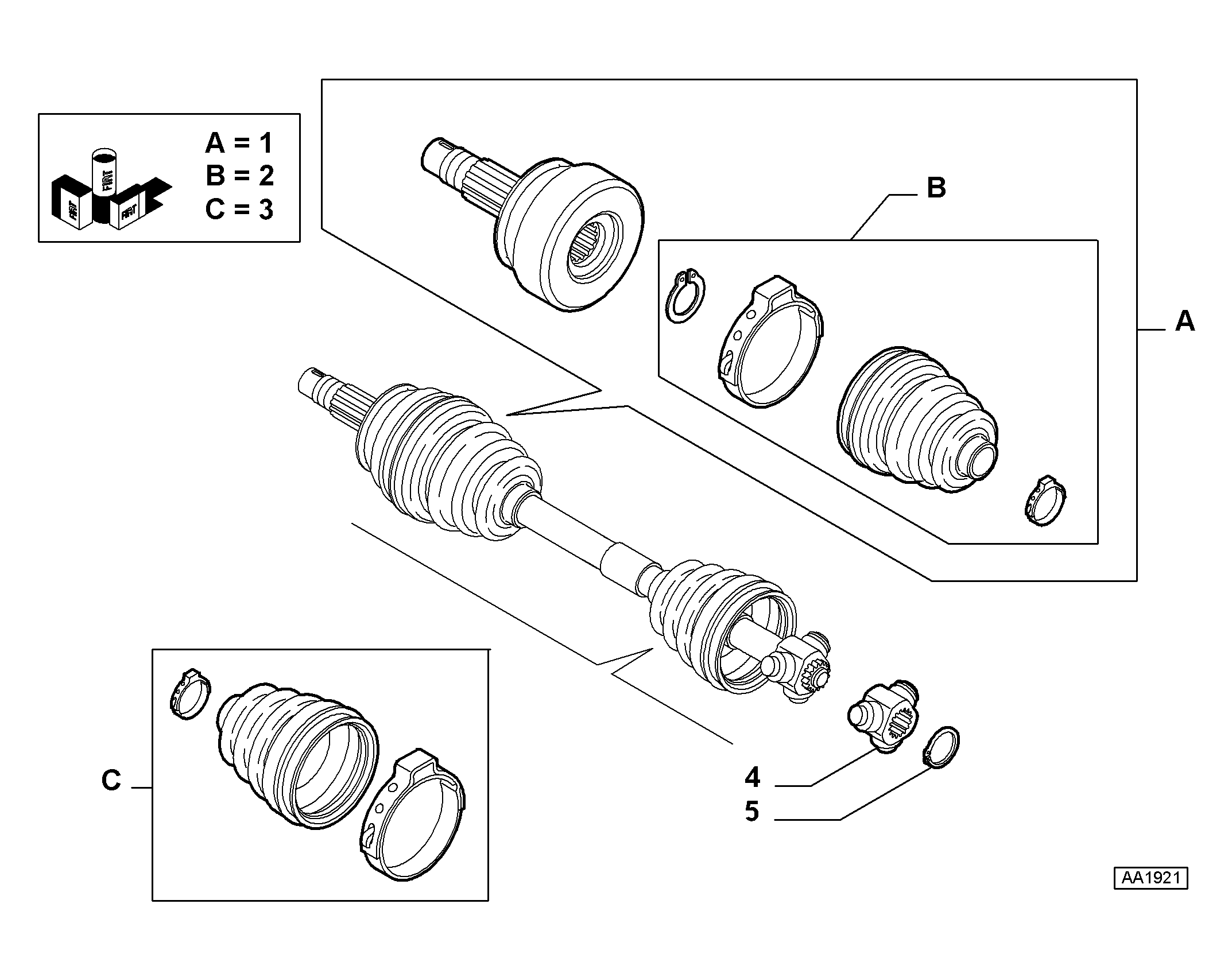 FIAT 71771164 - Putekļusargs, Piedziņas vārpsta adetalas.lv