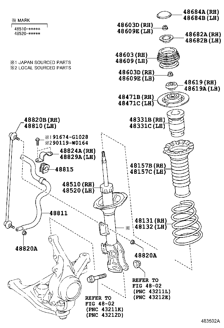 Subaru 48820-0D010 - Stiepnis / Atsaite, Stabilizators adetalas.lv