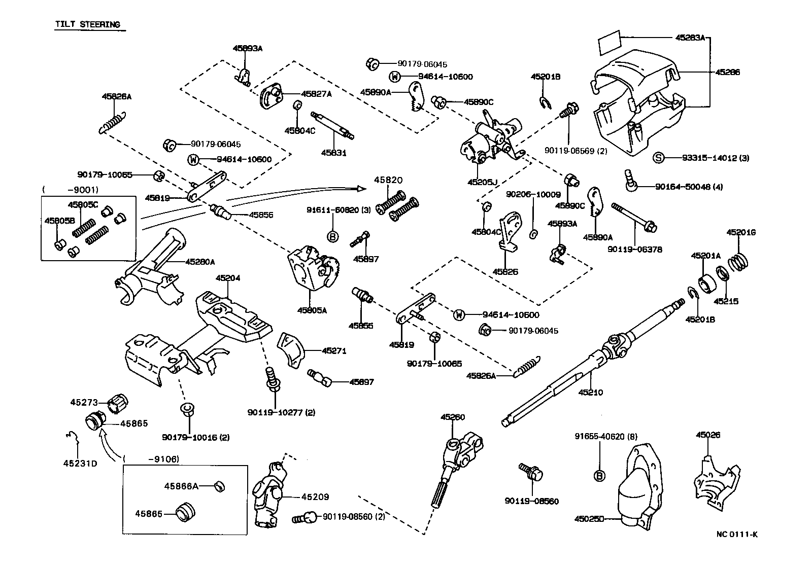 TOYOTA 45210-12350 - Šarnīrs, Stūres sviras vārpsta adetalas.lv