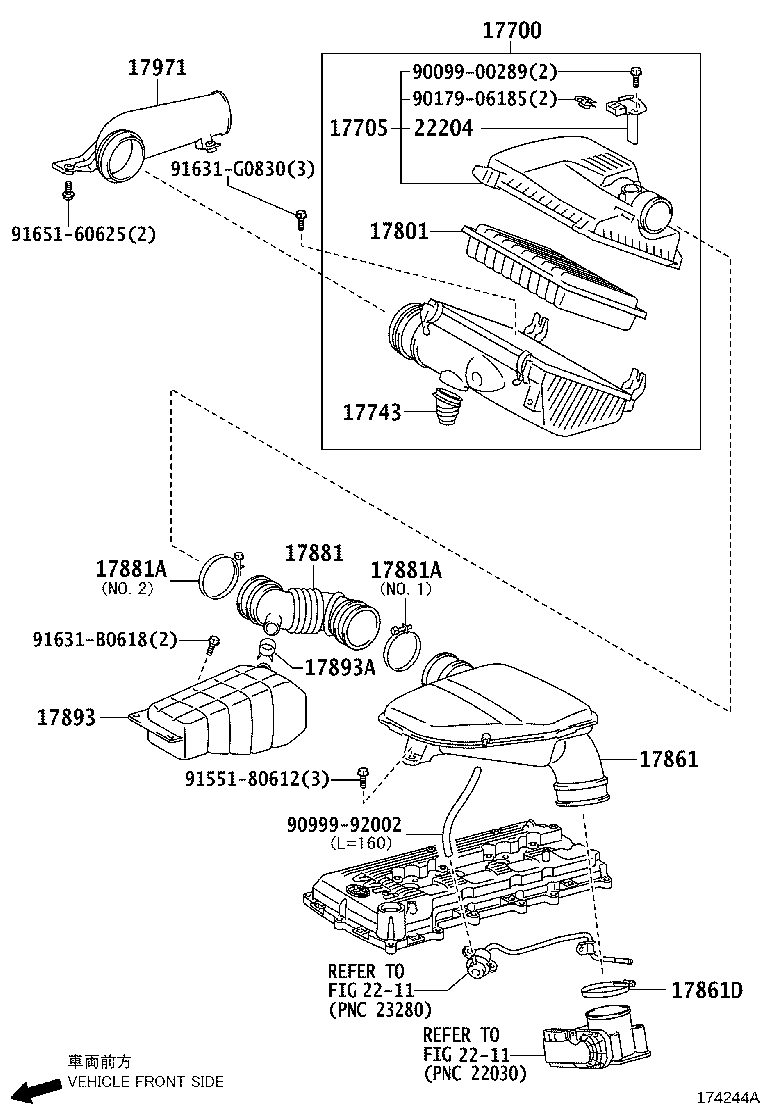 TOYOTA 17801-30040 - Gaisa filtrs adetalas.lv