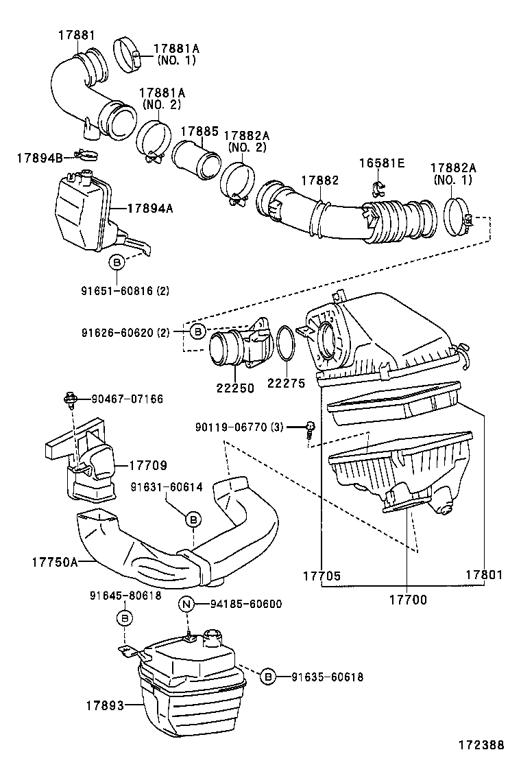 Opel 17801-64070 - Gaisa filtrs adetalas.lv