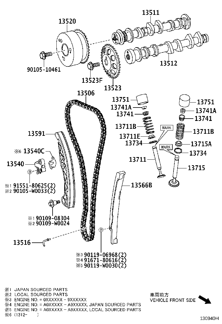 LEXUS 135060Q020 - CHAIN SUB-ASSY adetalas.lv