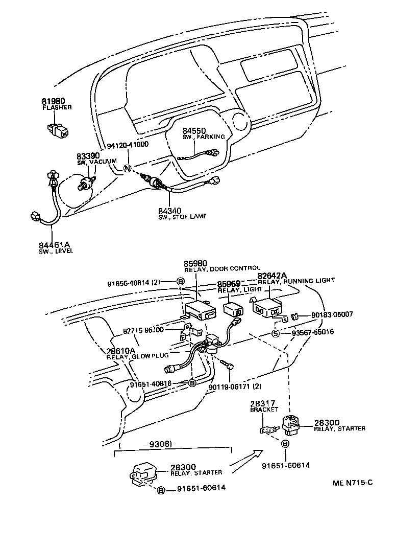 TOYOTA 8198022110 - Pagrieziena signāla pārtraucējs adetalas.lv