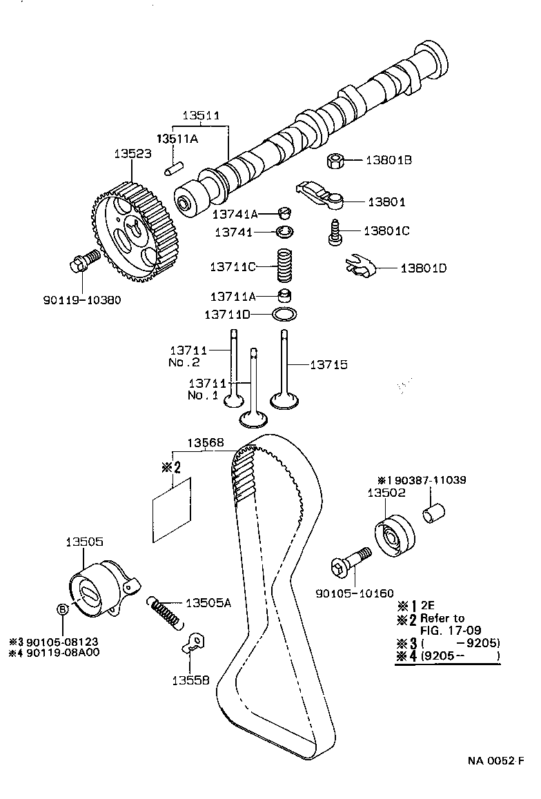 LEXUS 1356811053 - Spriegotājrullītis, Gāzu sadales mehānisma piedziņas siksna adetalas.lv