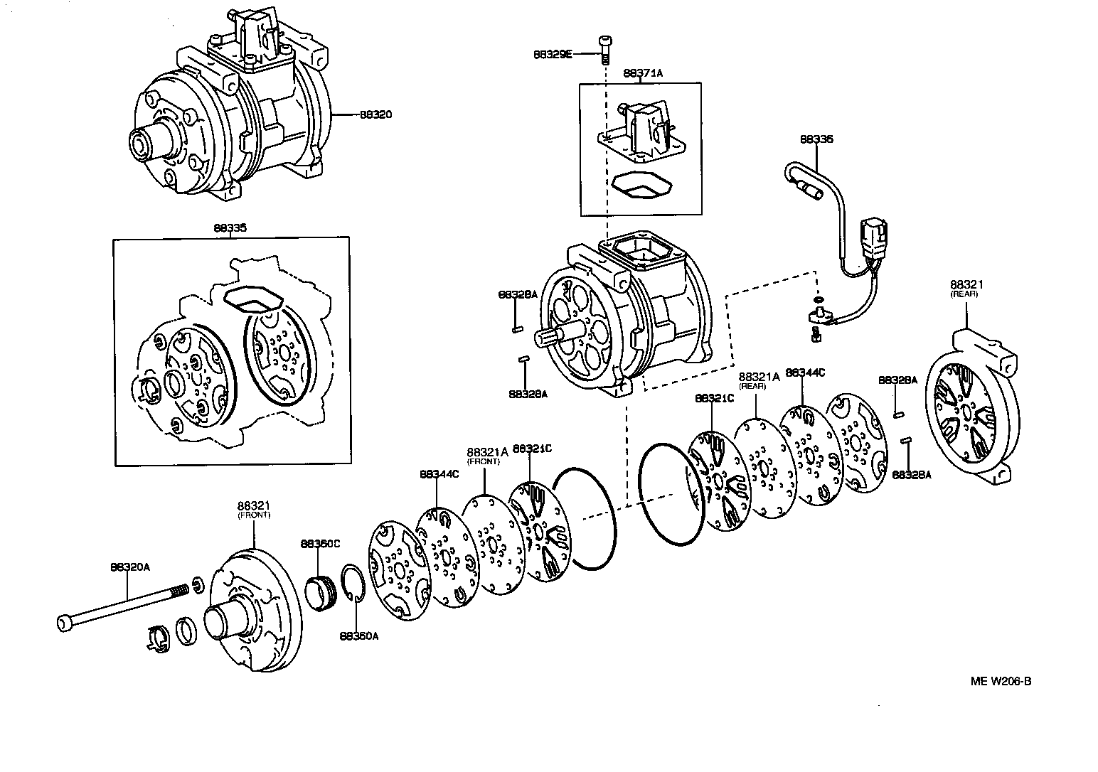 TOYOTA 883202B110 - Kompresors, Gaisa kond. sistēma adetalas.lv