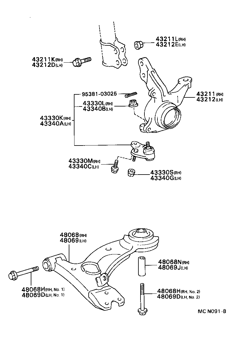 TOYOTA 43330-29265 - Balst / Virzošais šarnīrs adetalas.lv