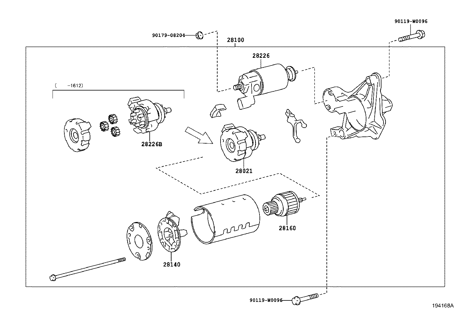 TOYOTA 28100-0Y101 - Starteris adetalas.lv