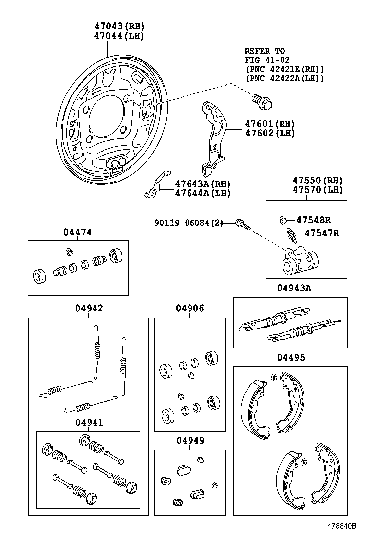 TOYOTA 0449574020 - Bremžu loku komplekts adetalas.lv