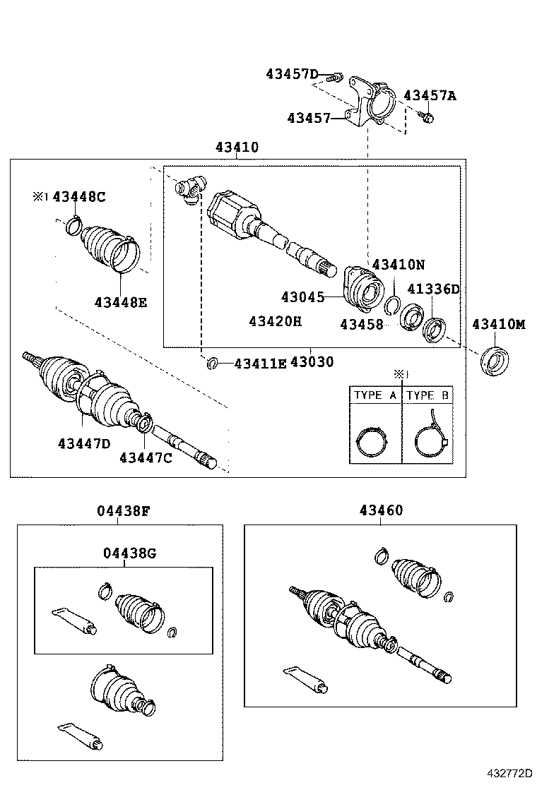 TOYOTA 0442748170 - Putekļusargs, Piedziņas vārpsta adetalas.lv