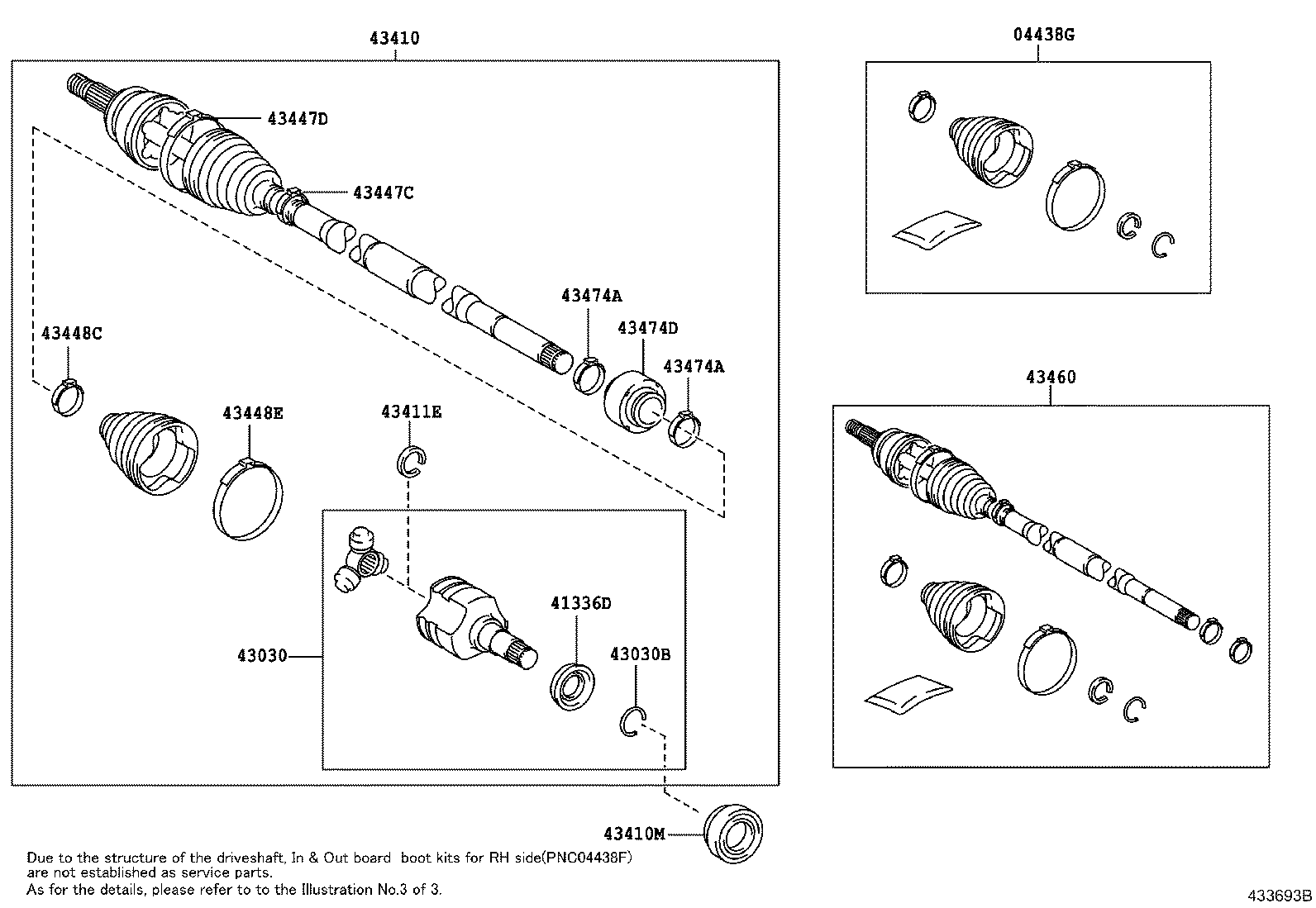 TOYOTA 43030-02100 - 'Tripod' šarnīrs, Piedziņas vārpsta adetalas.lv