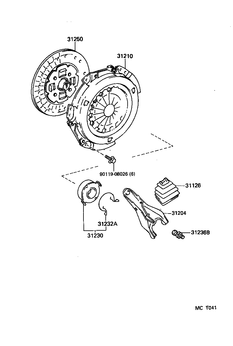 TOYOTA 31230-12170 - Izspiedējgultnis adetalas.lv