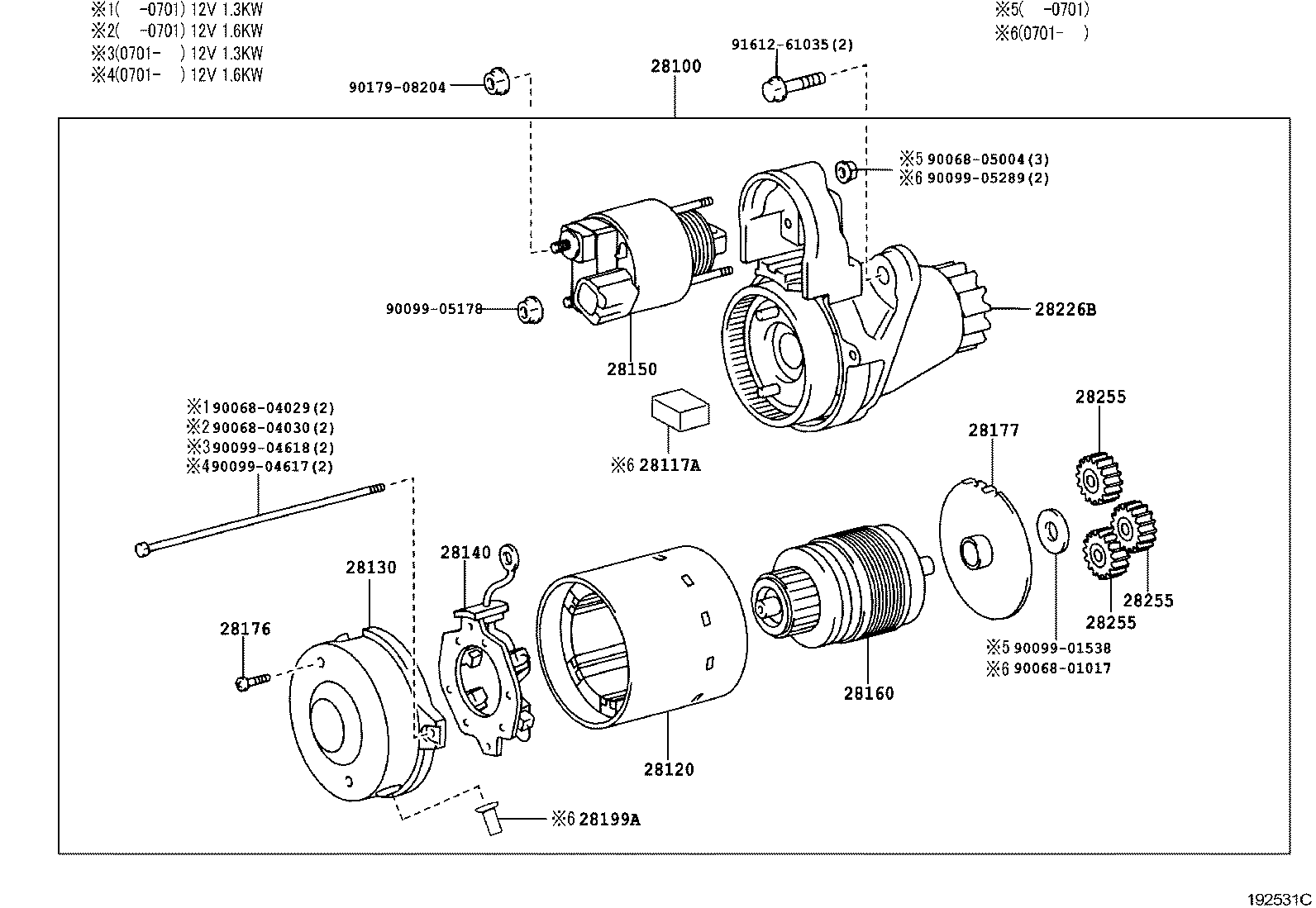 TOYOTA 281000H110 - Starteris adetalas.lv