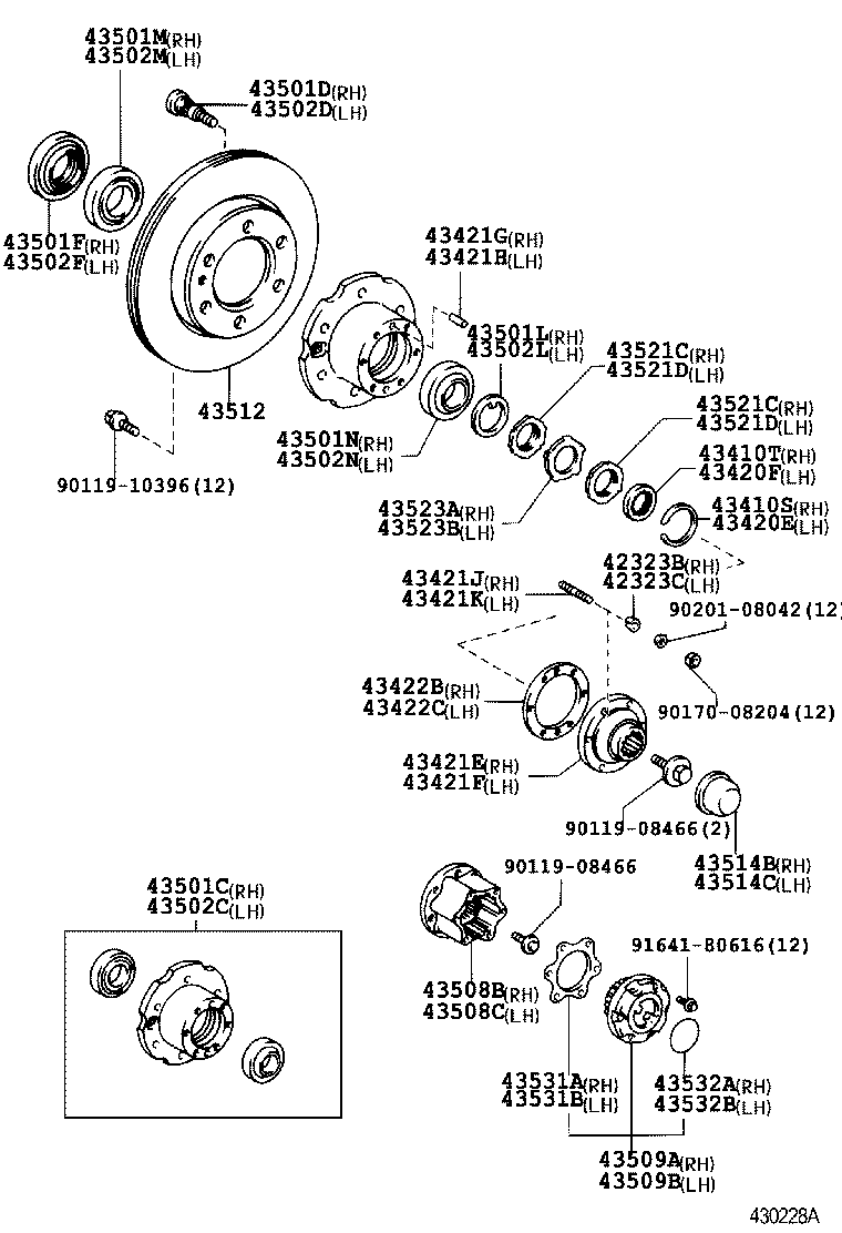 TOYOTA 43512-35190 - Bremžu diski adetalas.lv