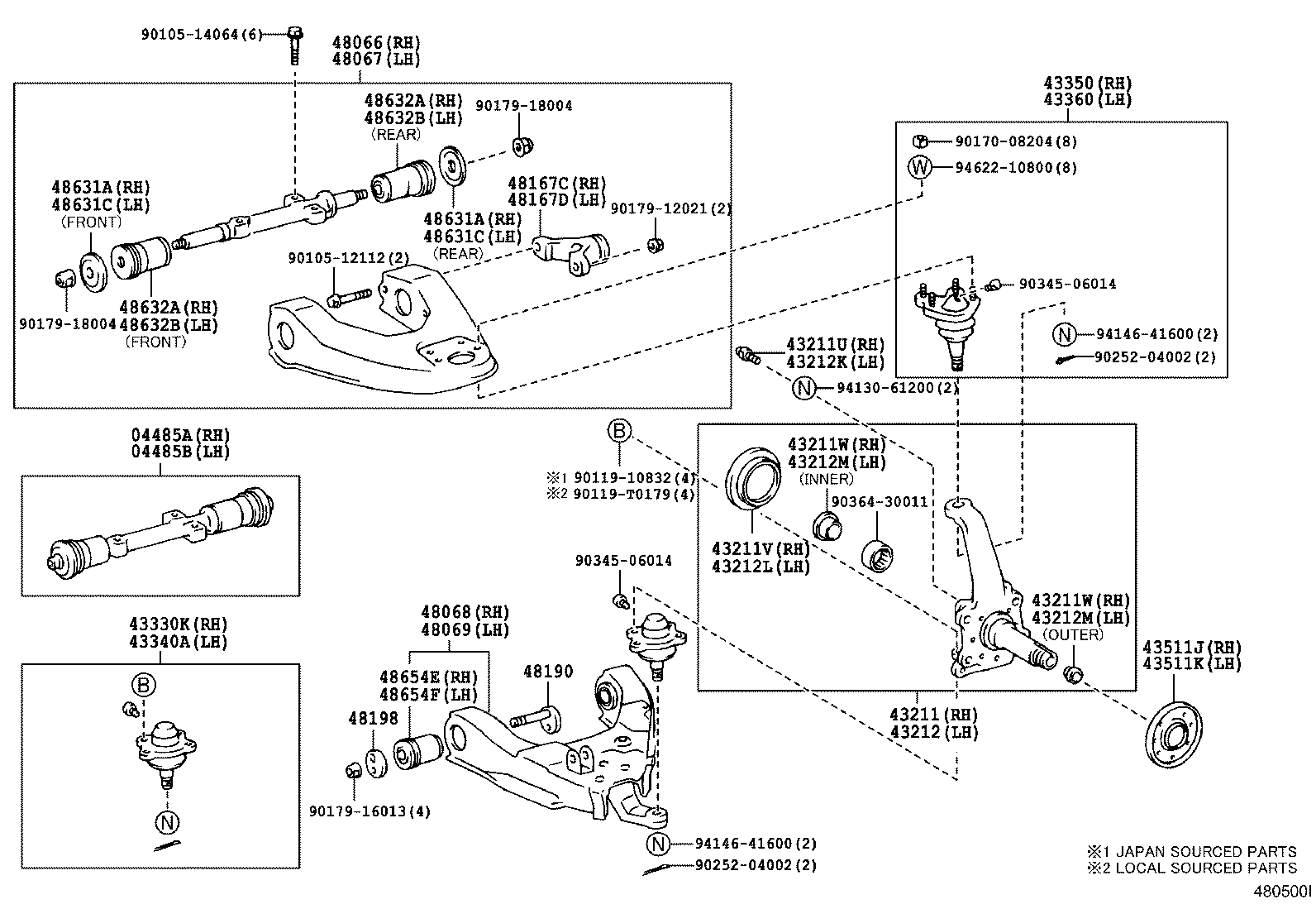 TOYOTA 43360-39085 - Balst / Virzošais šarnīrs adetalas.lv