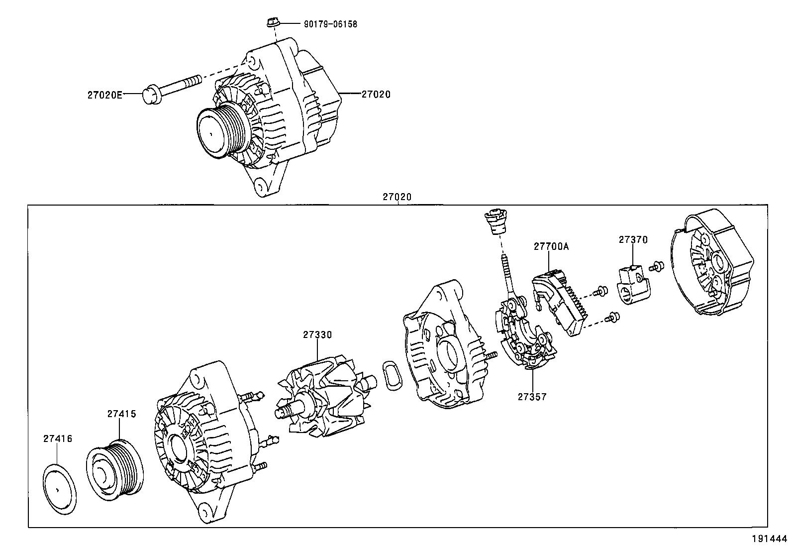 TOYOTA 27060-30020 - Ģenerators adetalas.lv