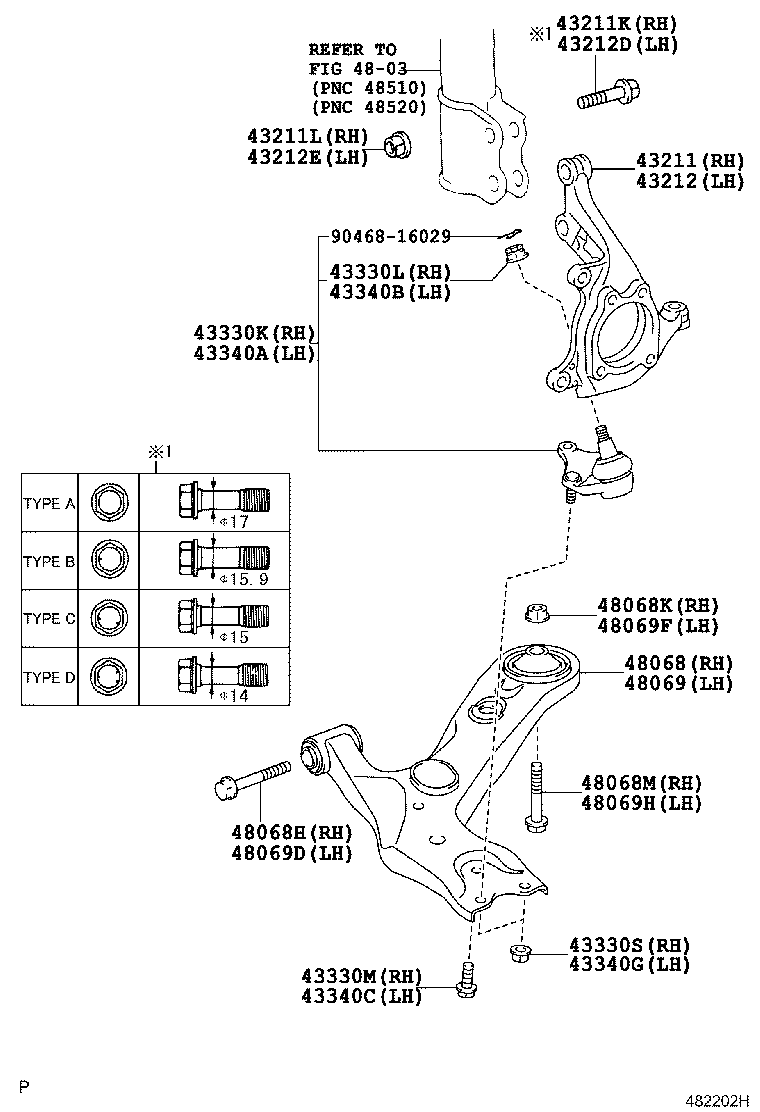 TOYOTA (FAW) 4806942050 - Neatkarīgās balstiekārtas svira, Riteņa piekare adetalas.lv